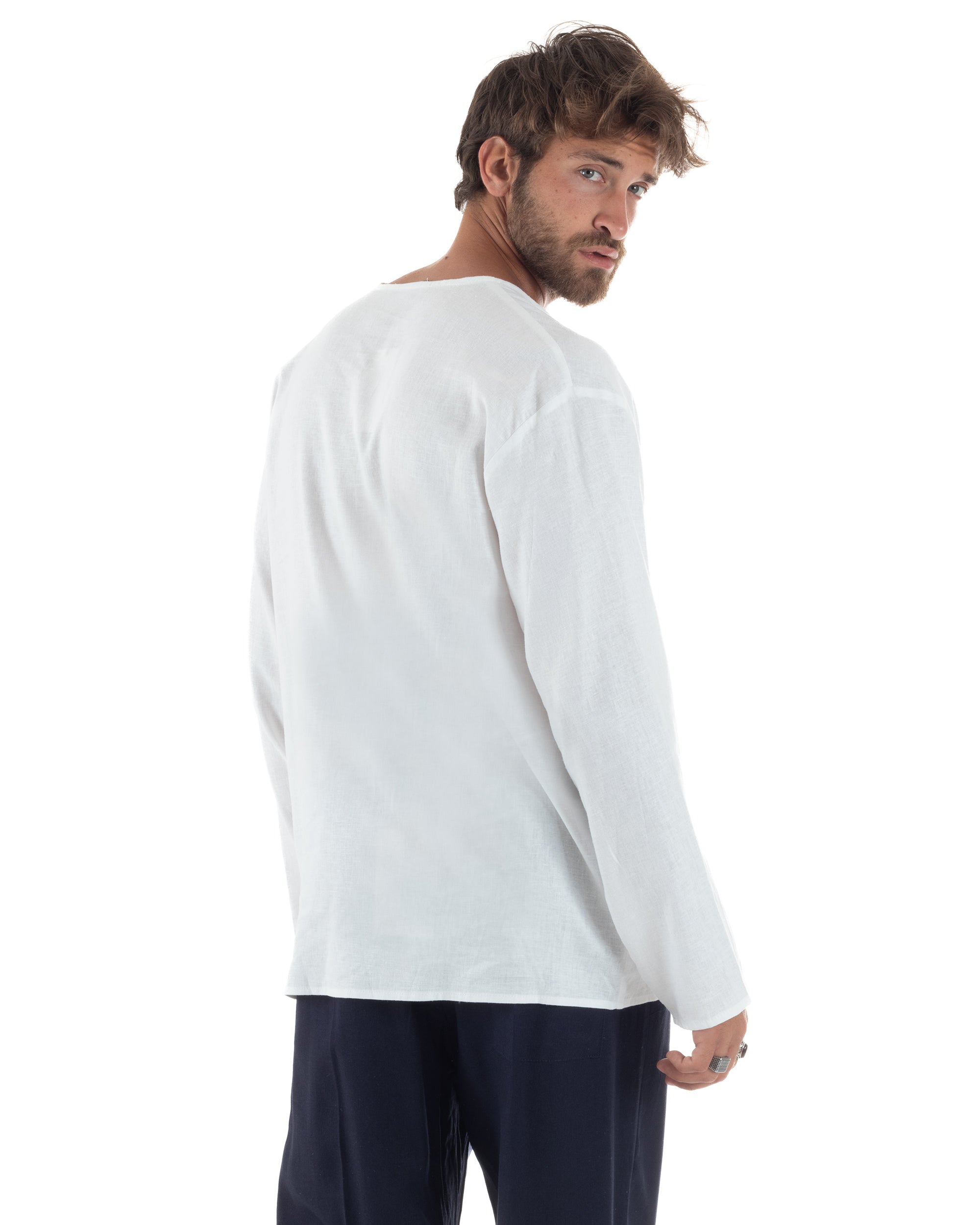 Camicia Lino Casacca Relaxed Fit C2973A