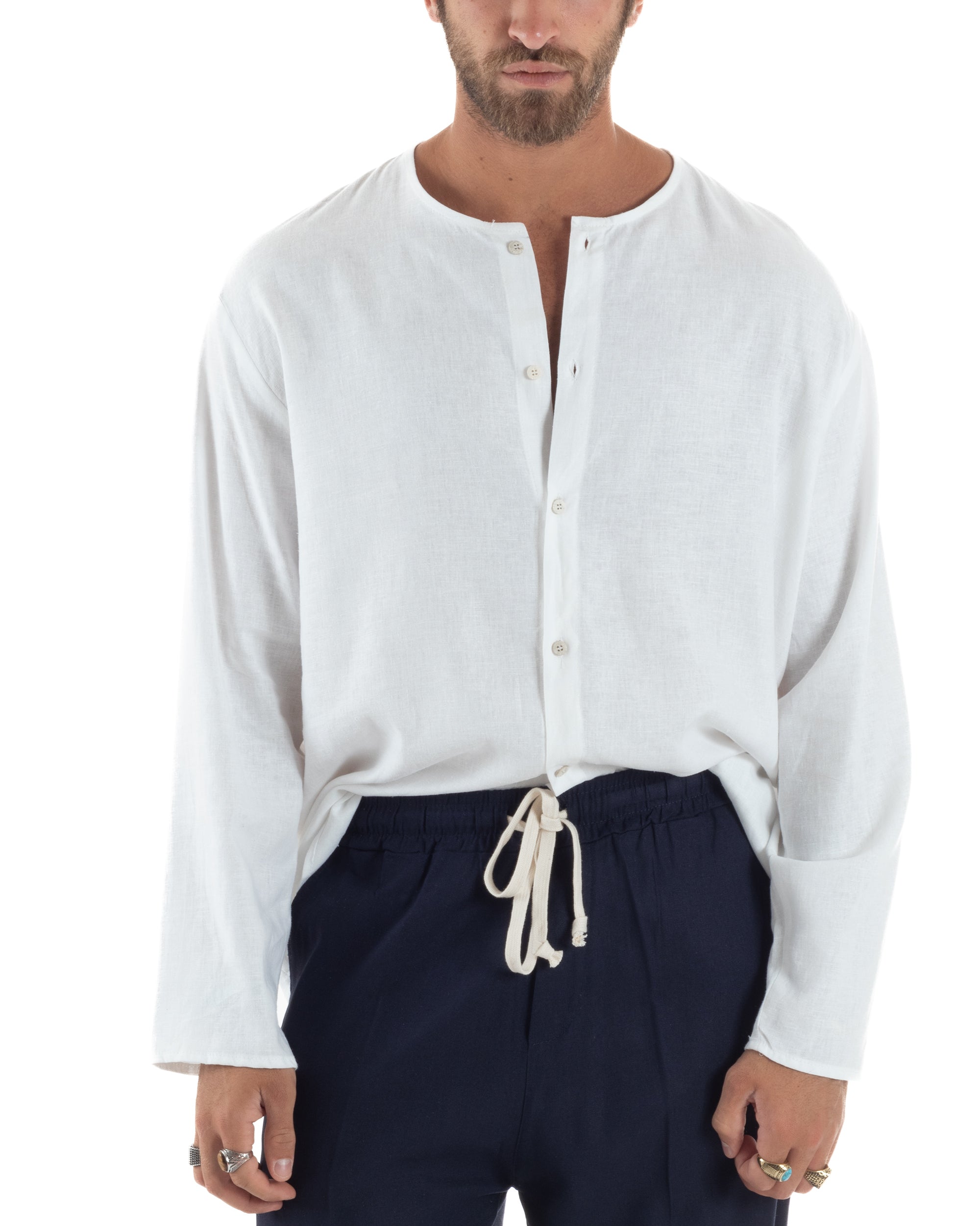 Camicia Lino Casacca Relaxed Fit C2973A