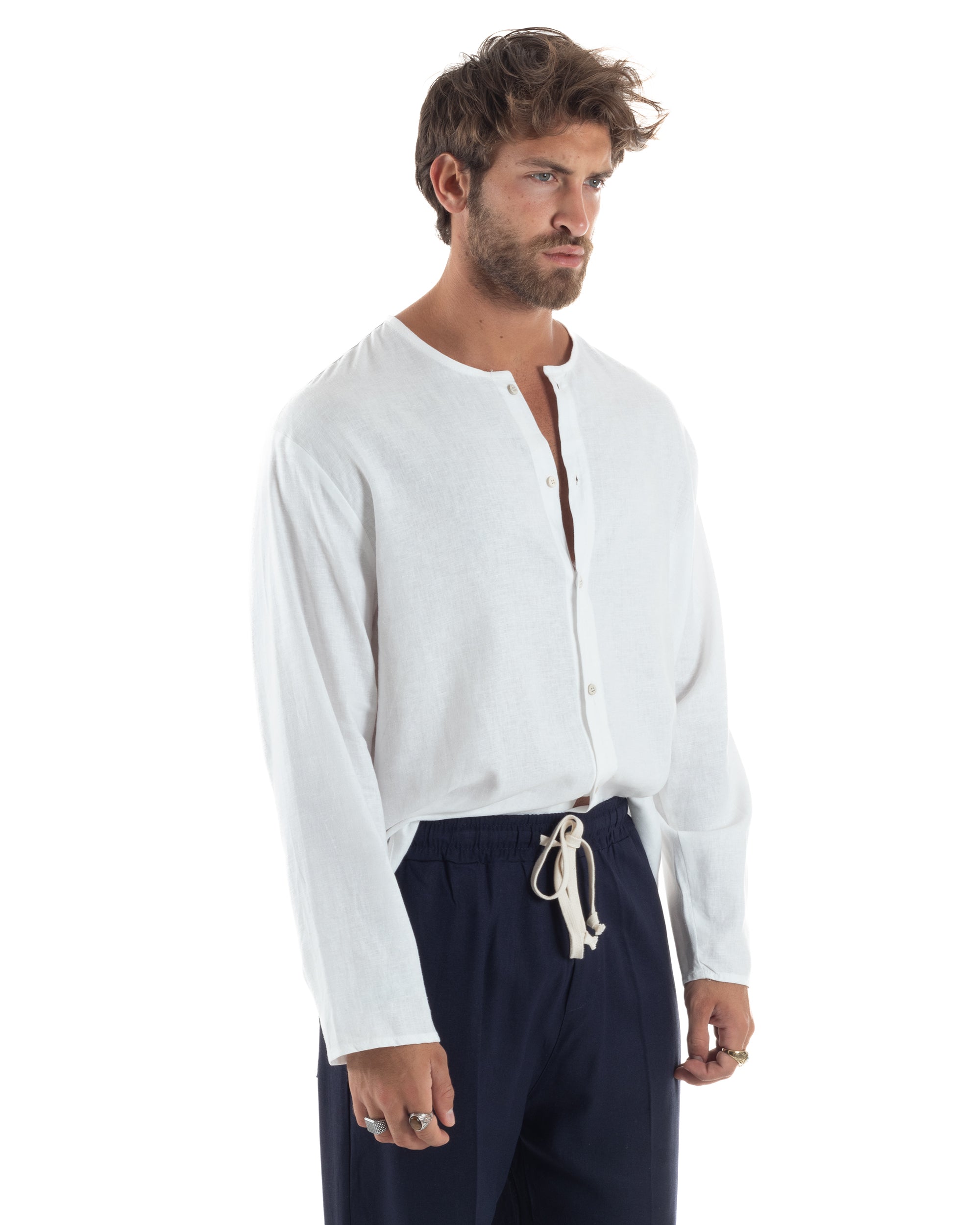 Camicia Lino Casacca Relaxed Fit C2973A