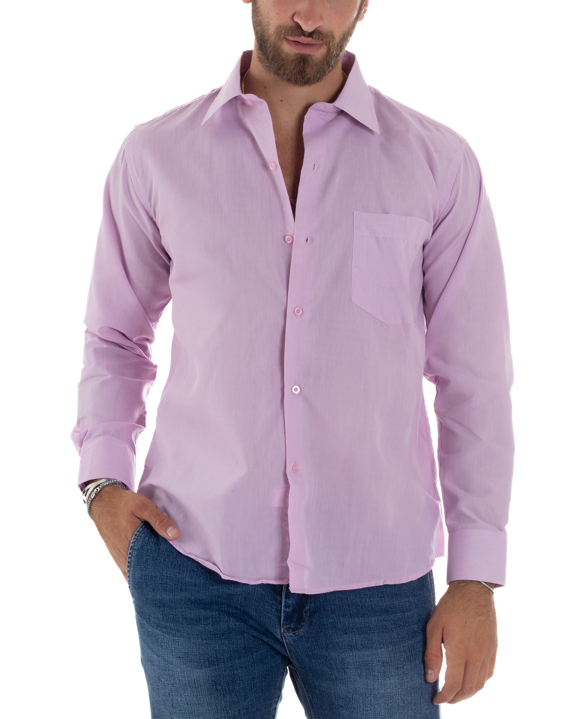 Camicia Basic Cotone Regular Fit C2983A