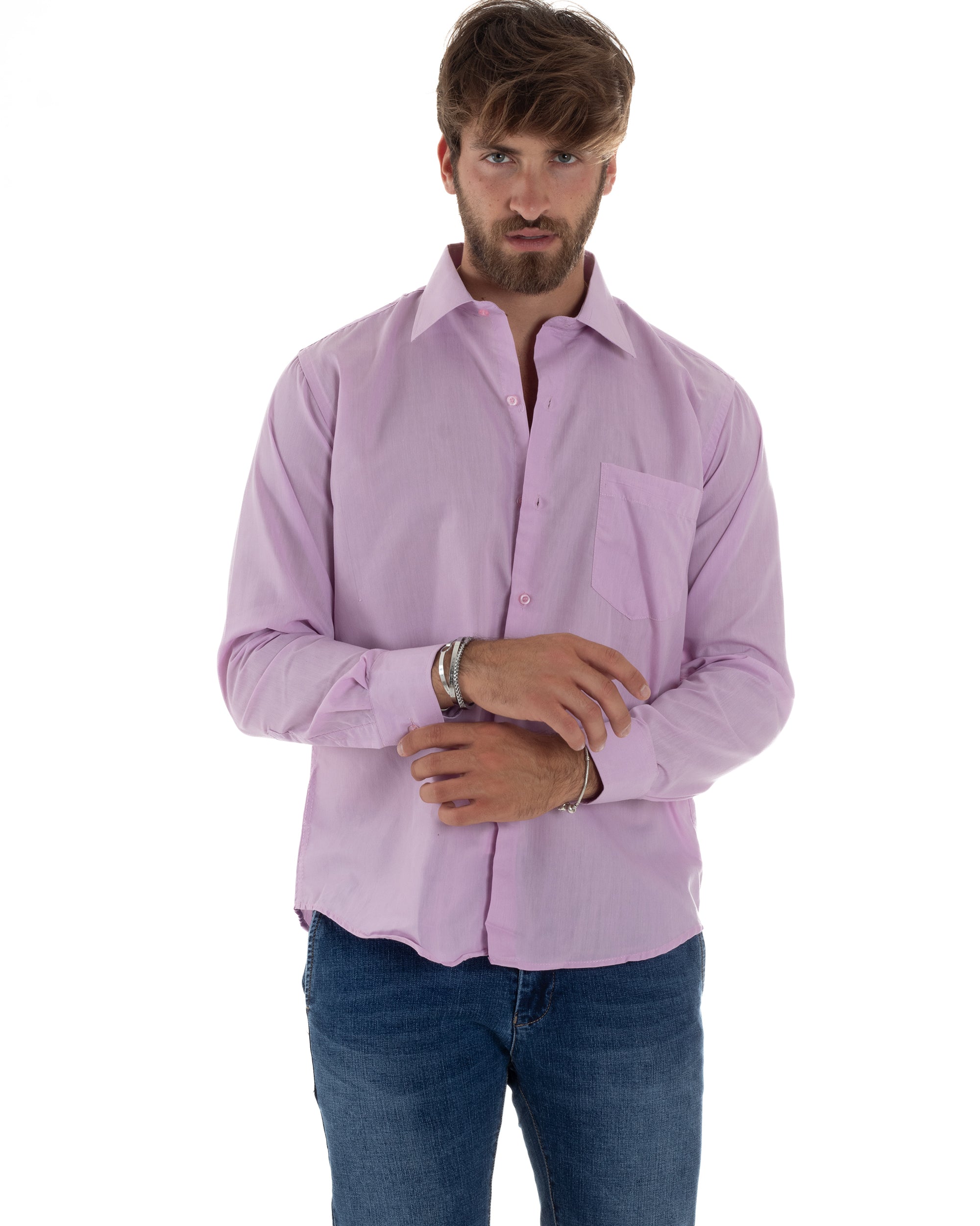 Camicia Basic Cotone Regular Fit C2983A