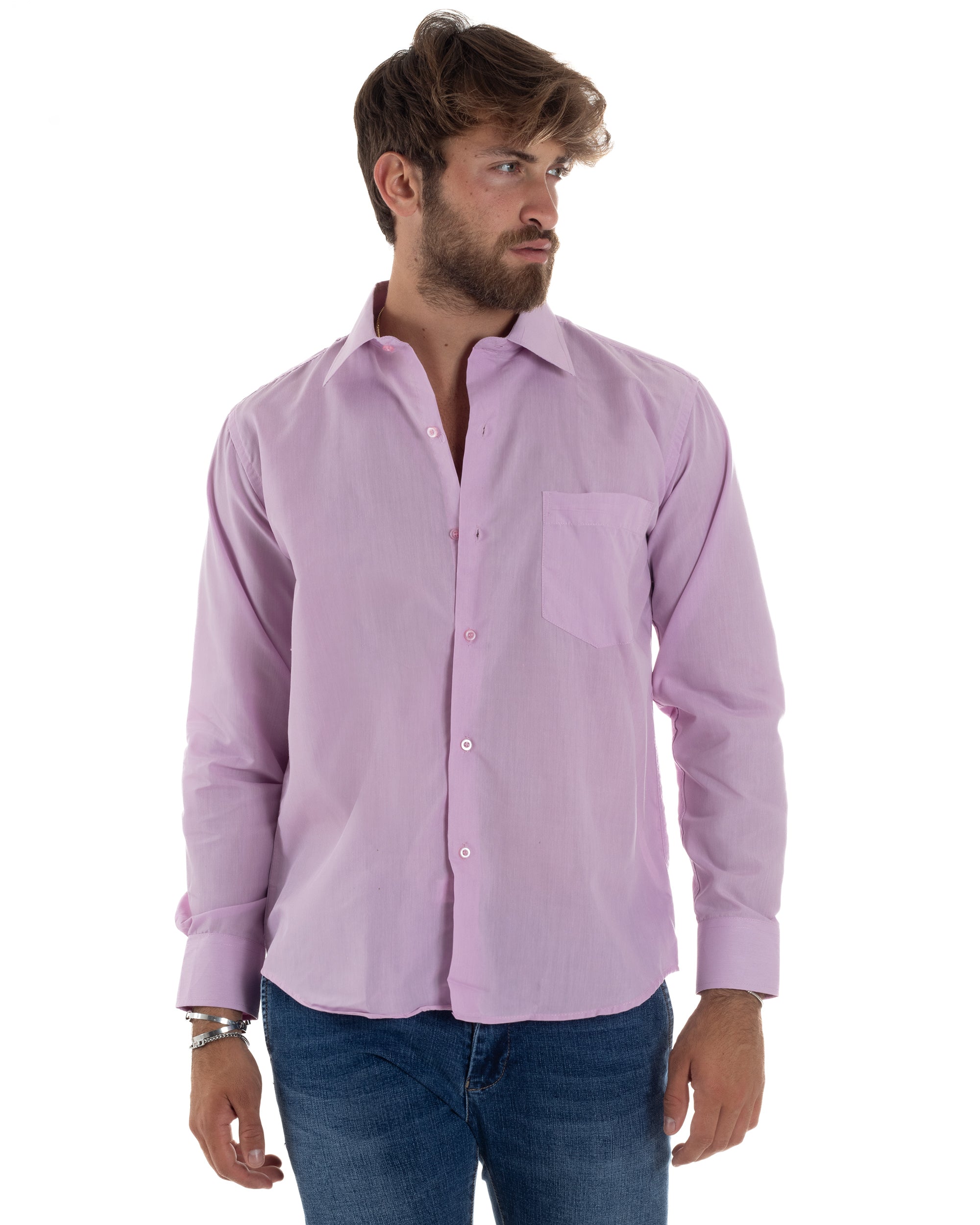 Camicia Basic Cotone Regular Fit C2983A