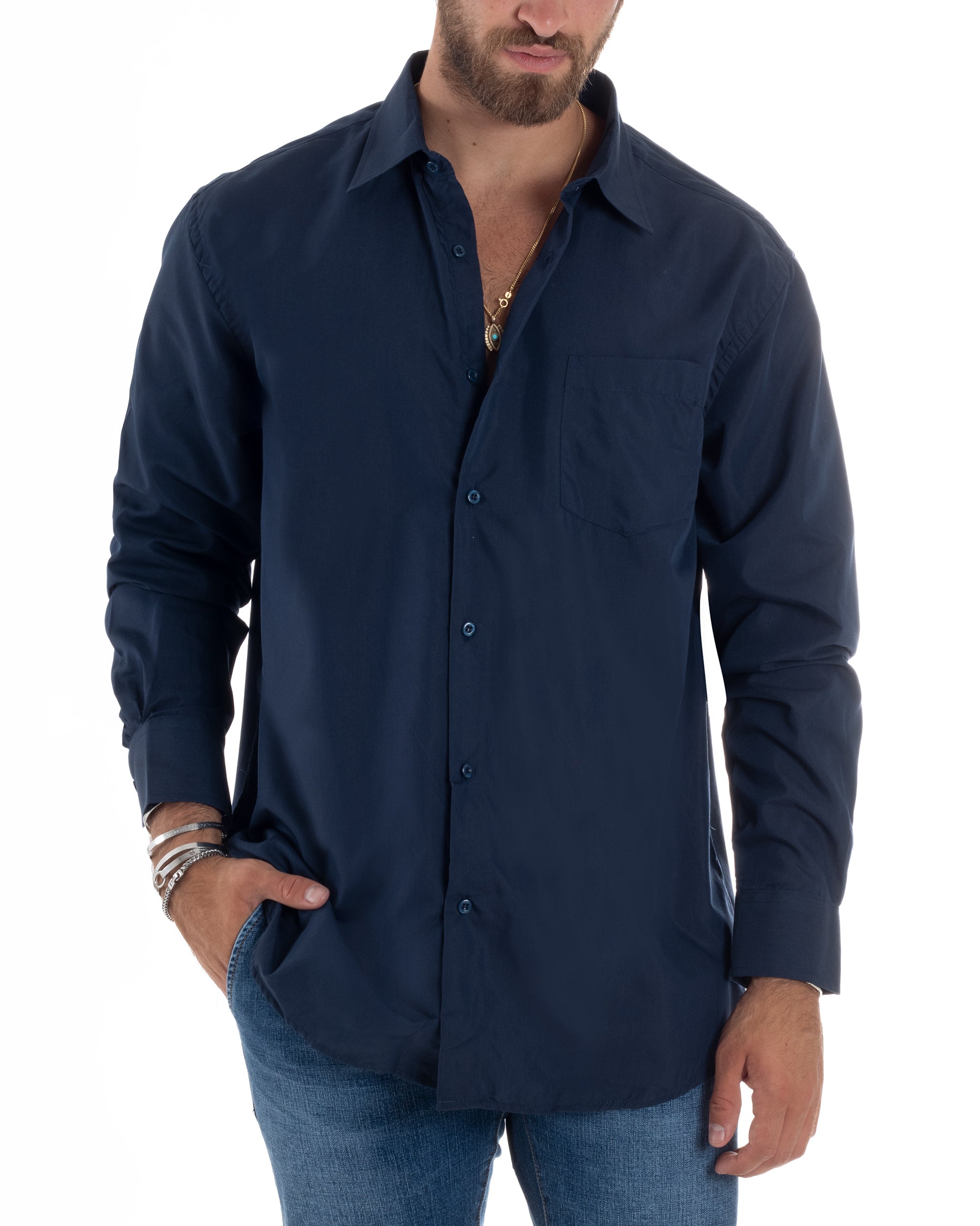 Camicia Basic Cotone Regular Fit C2984A