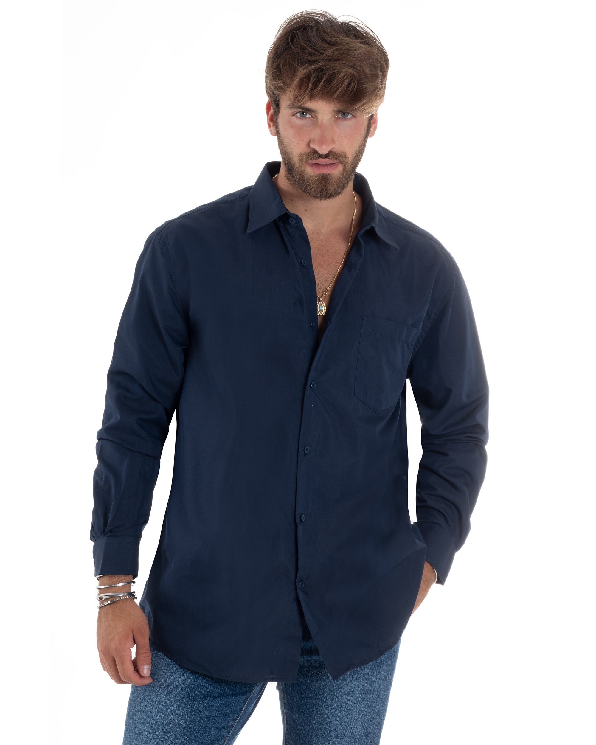 Camicia Basic Cotone Regular Fit C2984A