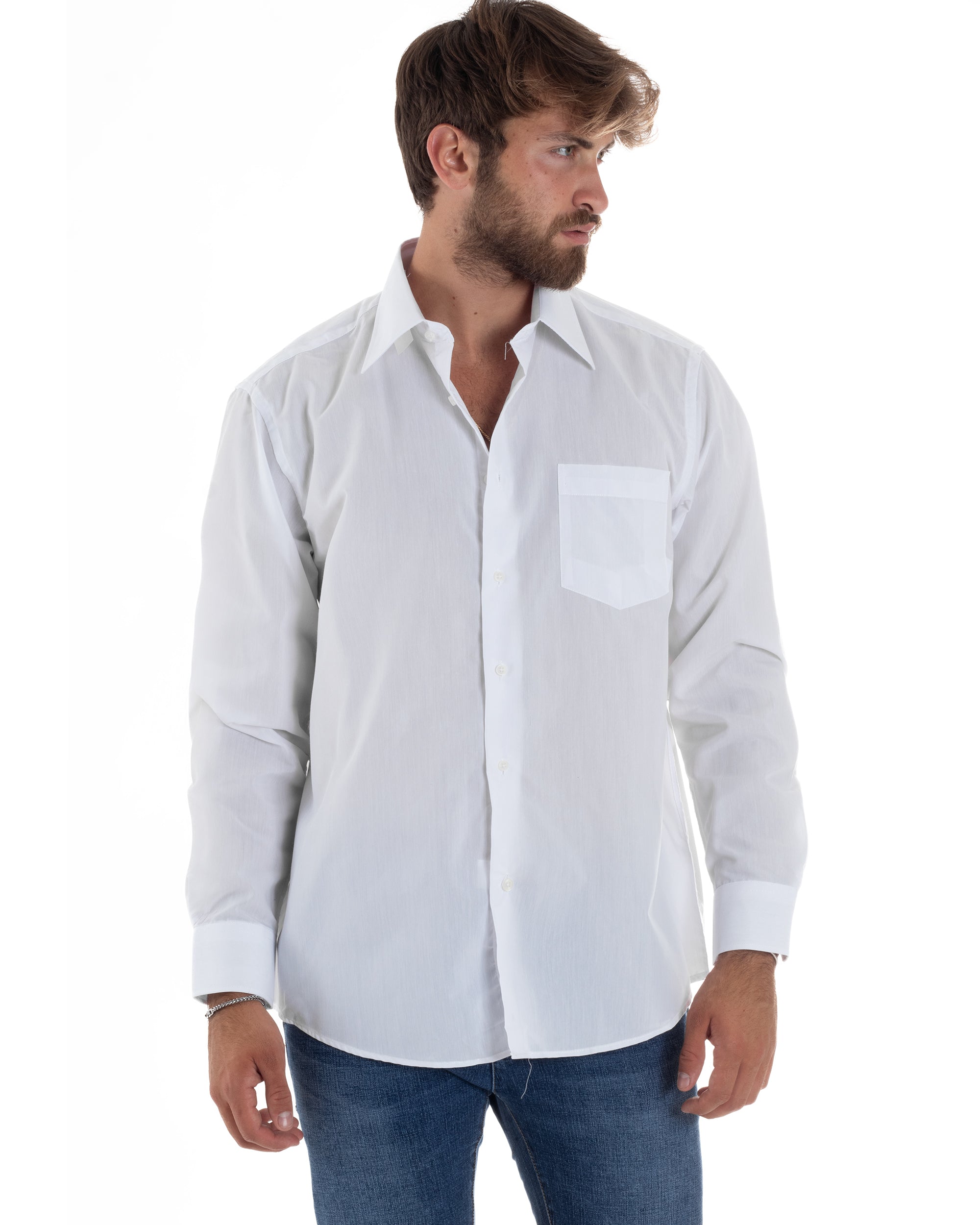 Camicia Basic Cotone Regular Fit C2986A