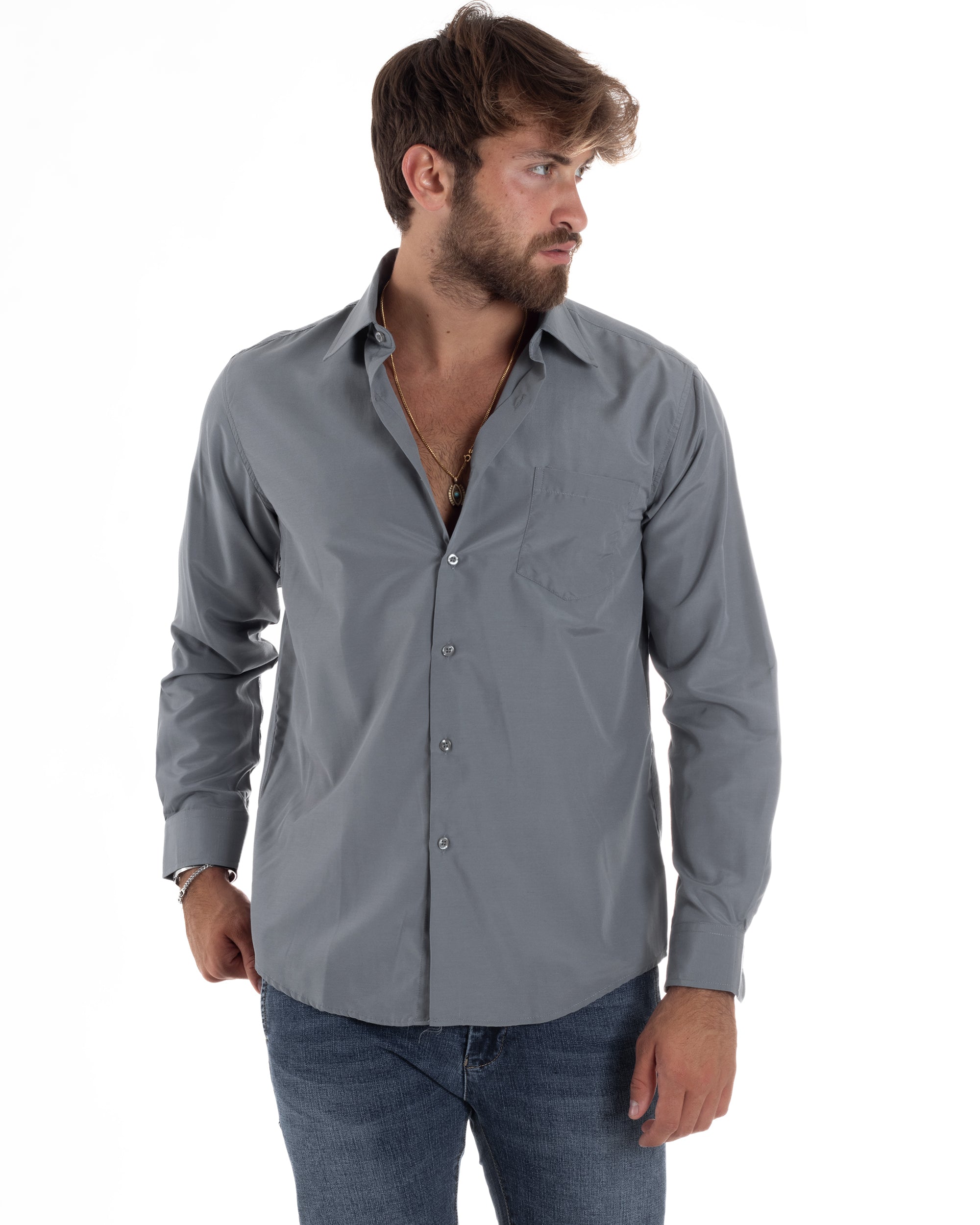 Camicia Basic Cotone Regular Fit C2987A