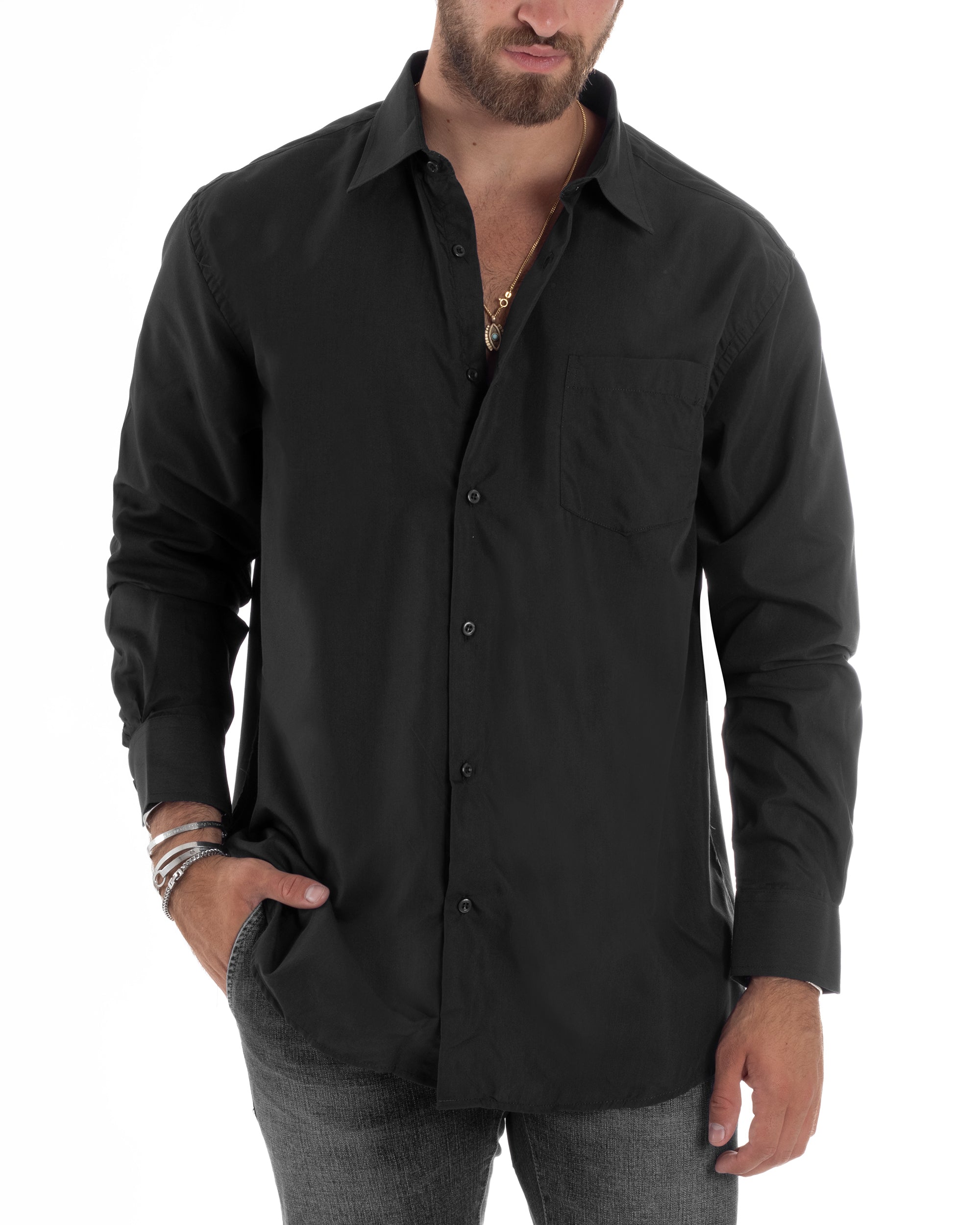 Camicia Basic Cotone Regular Fit C2988A