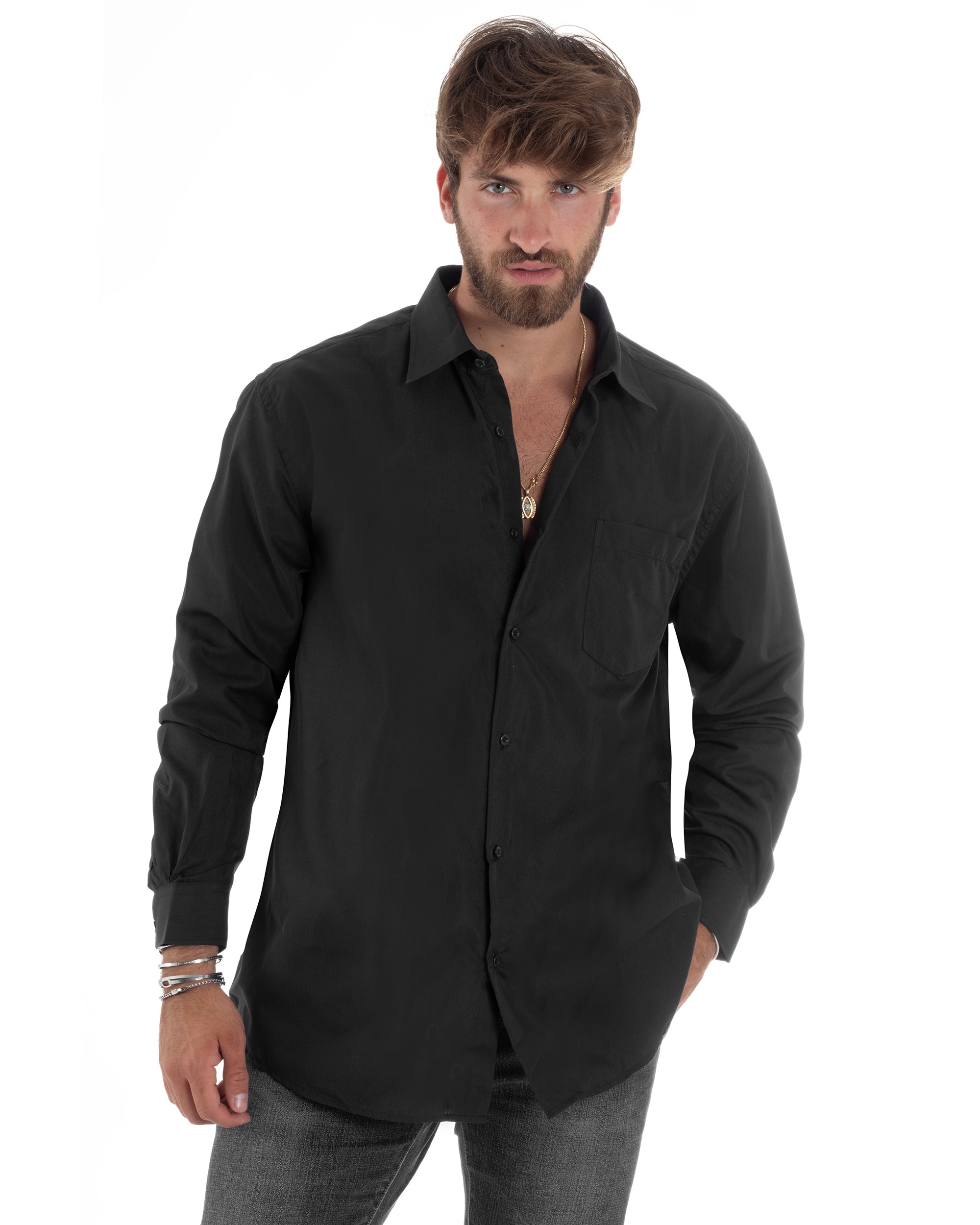 Camicia Basic Cotone Regular Fit C2988A