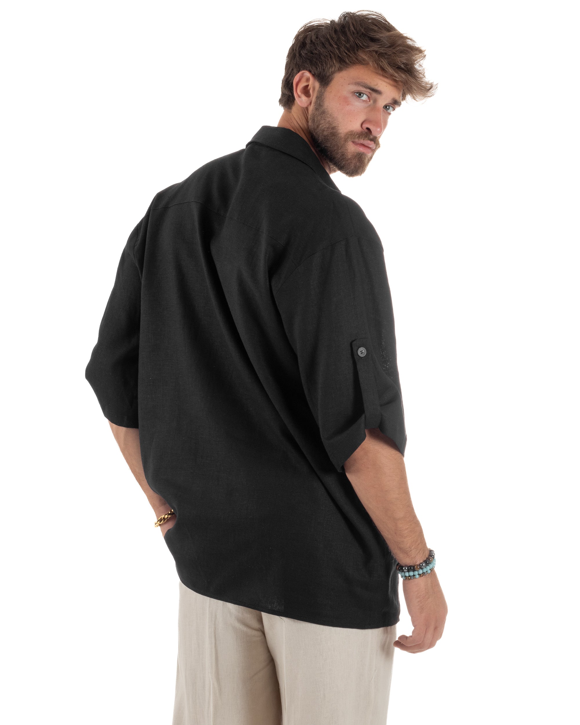 Camicia Lino Casacca Relaxed Fit C2997A