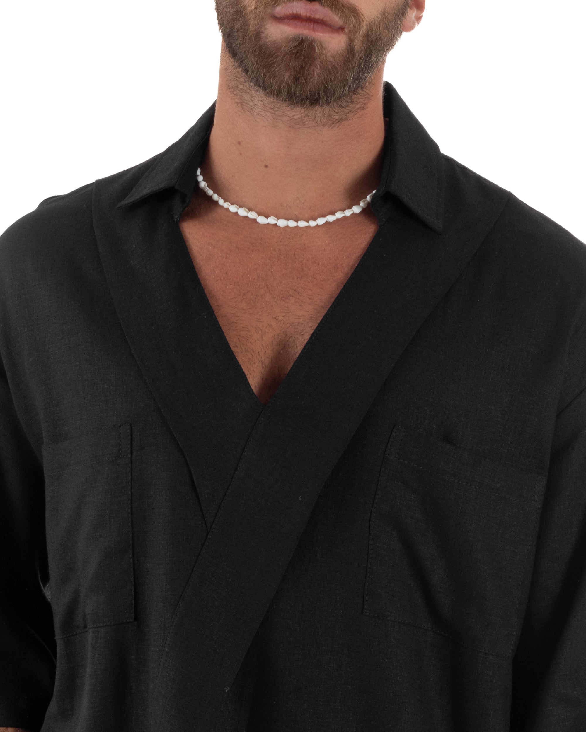 Camicia Lino Casacca Relaxed Fit C2997A