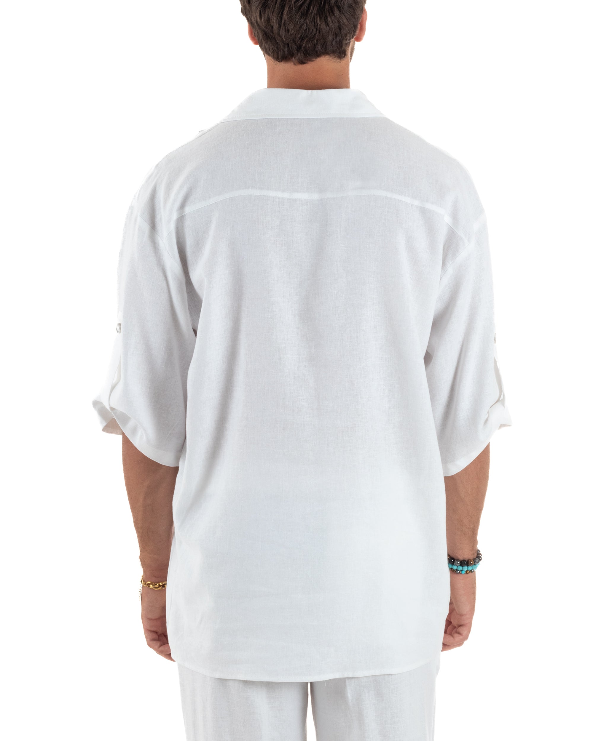 Camicia Lino Casacca Relaxed Fit C2998A