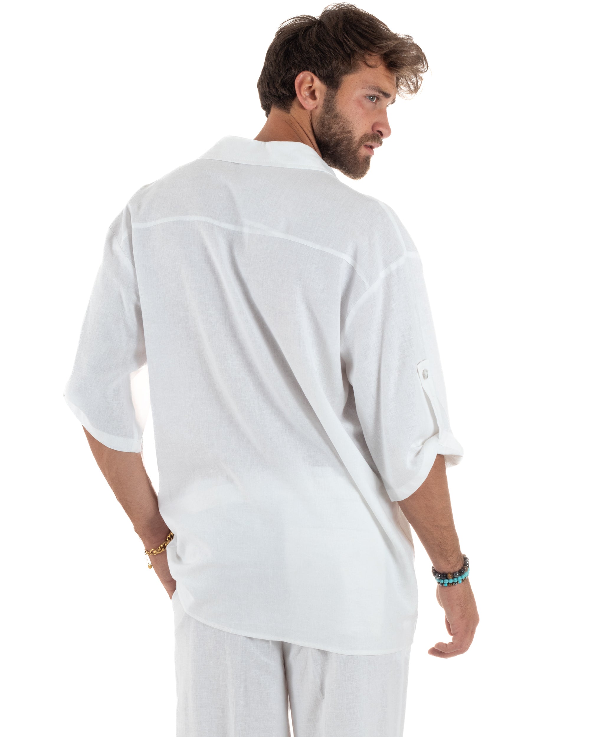 Camicia Lino Casacca Relaxed Fit C2998A