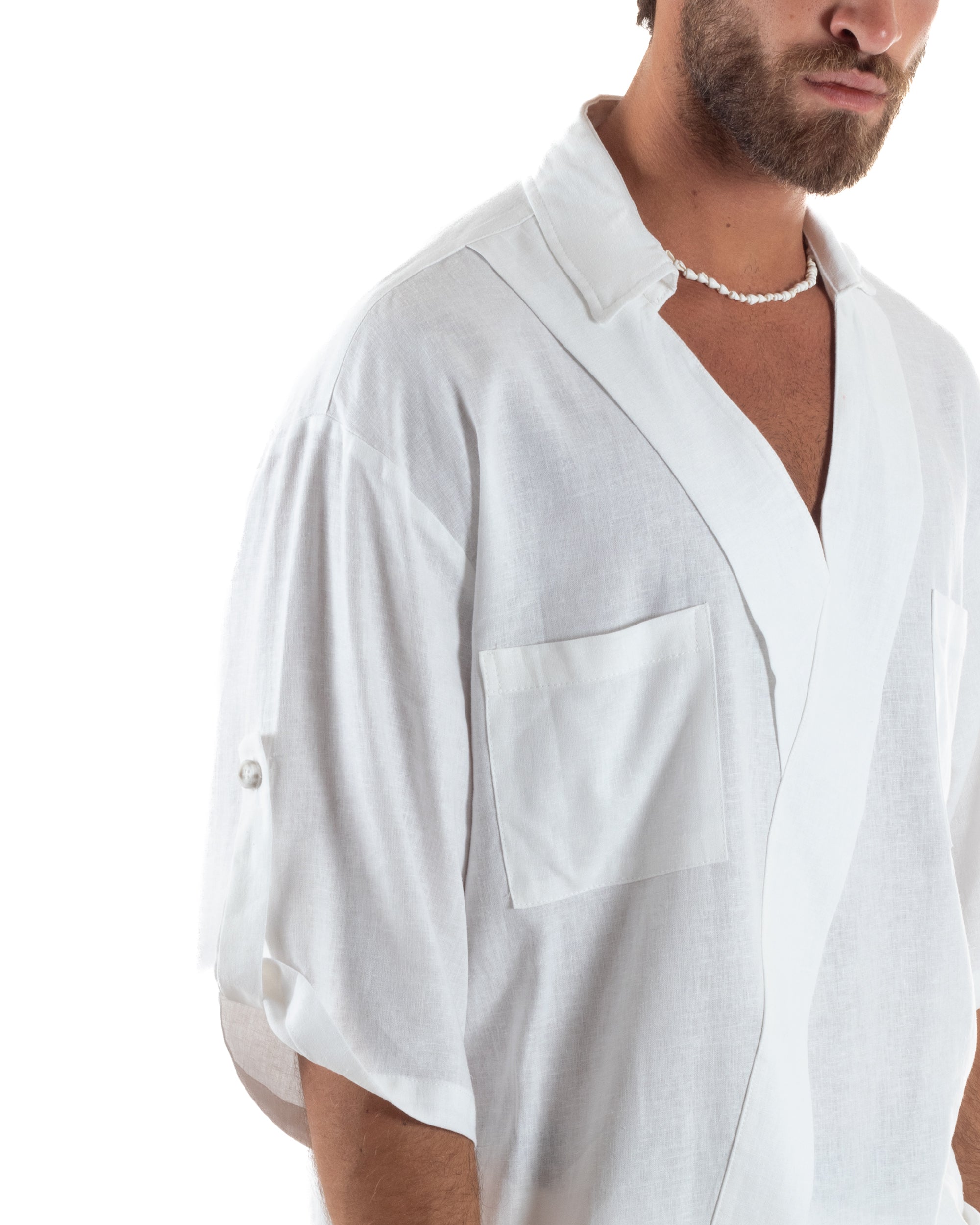 Camicia Lino Casacca Relaxed Fit C2998A