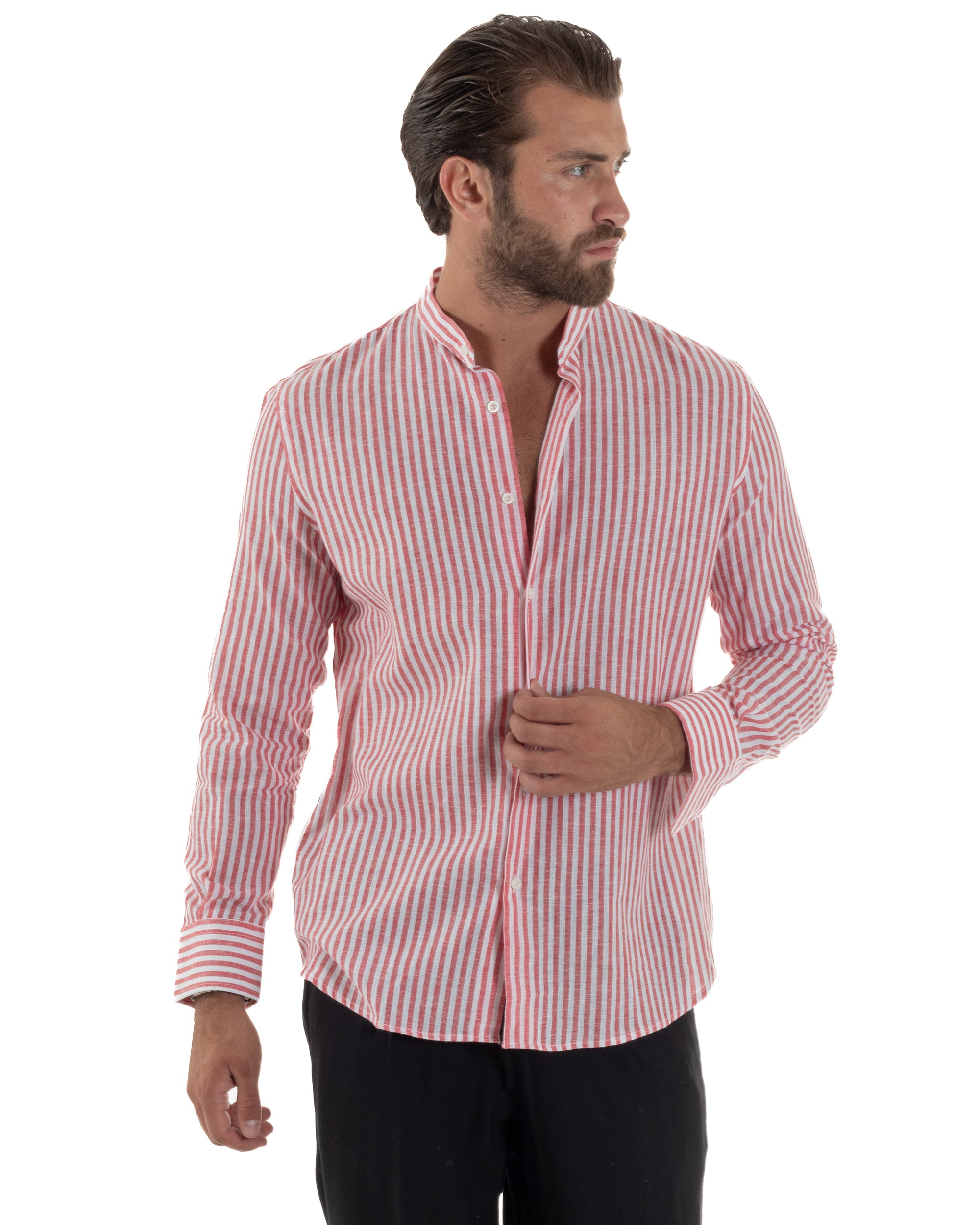 Camicia Lino Riga Sottile Coreana C3020A