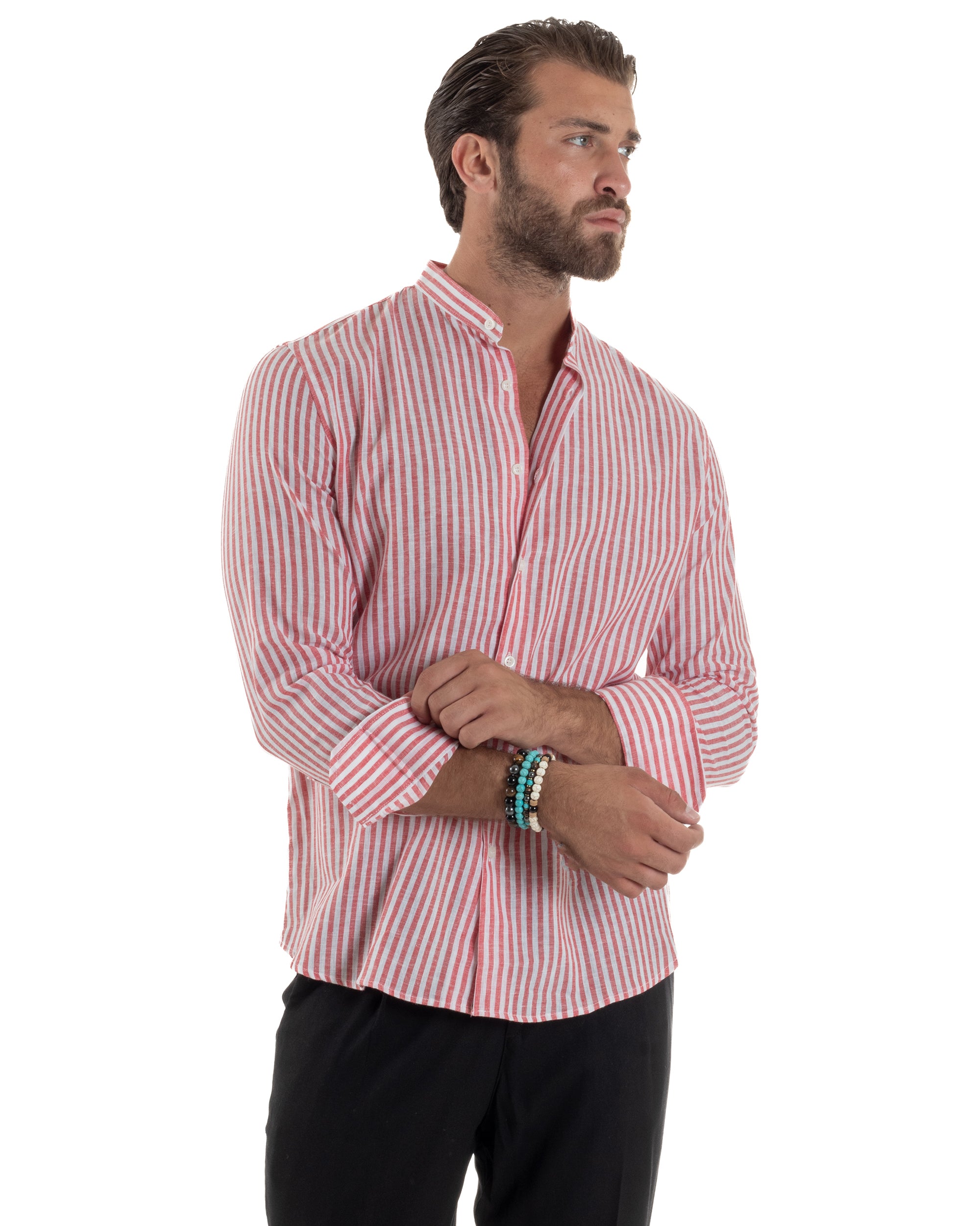 Camicia Lino Riga Sottile Coreana C3020A