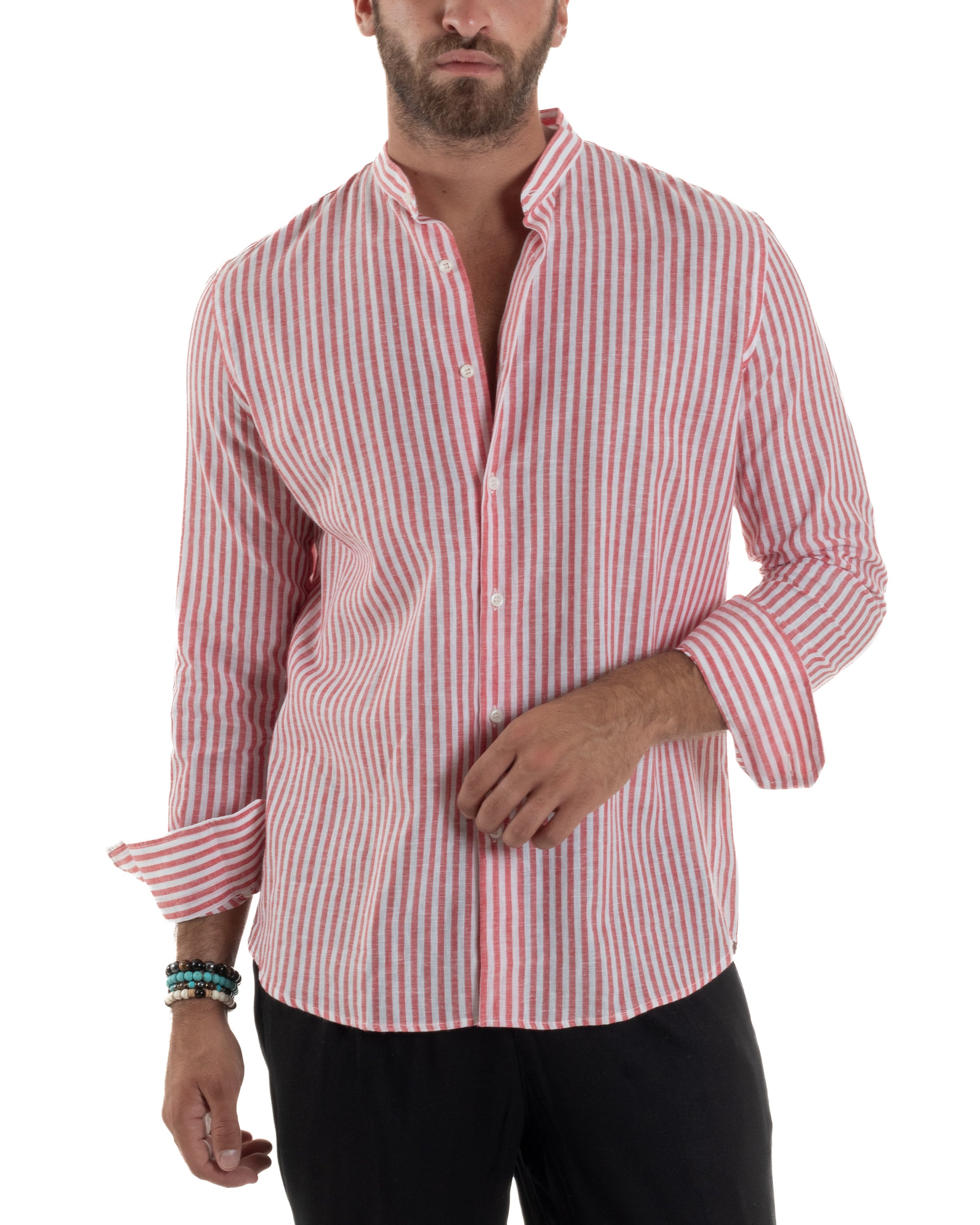 Camicia Lino Riga Sottile Coreana C3020A