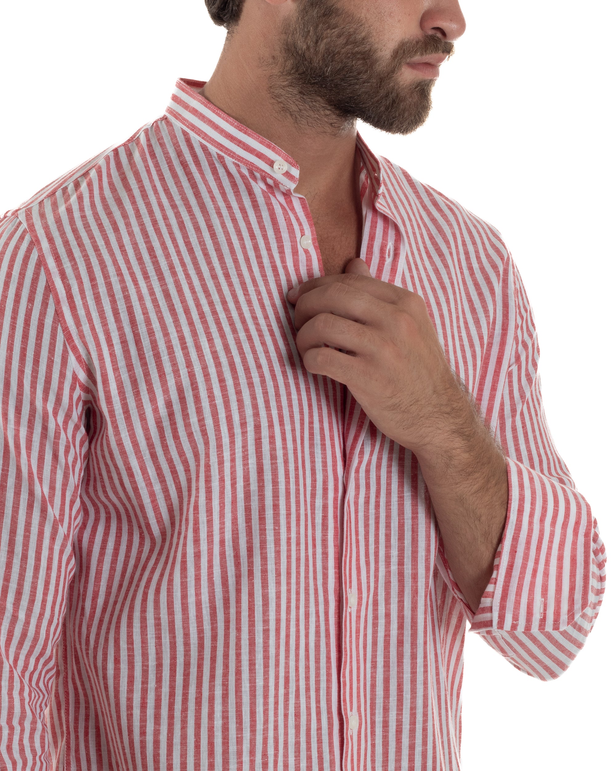 Camicia Lino Riga Sottile Coreana C3020A