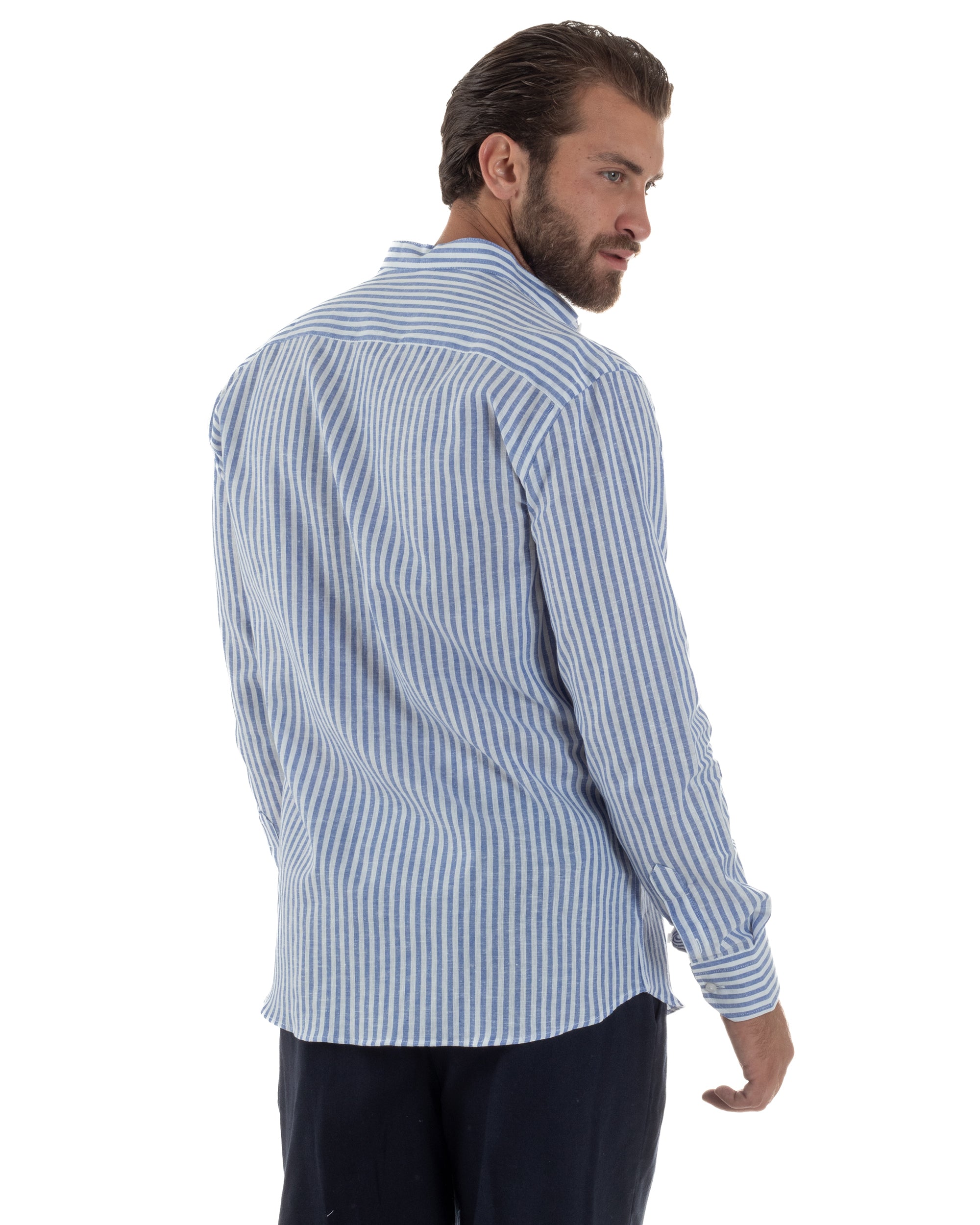 Camicia Lino Riga Sottile Coreana C3021A