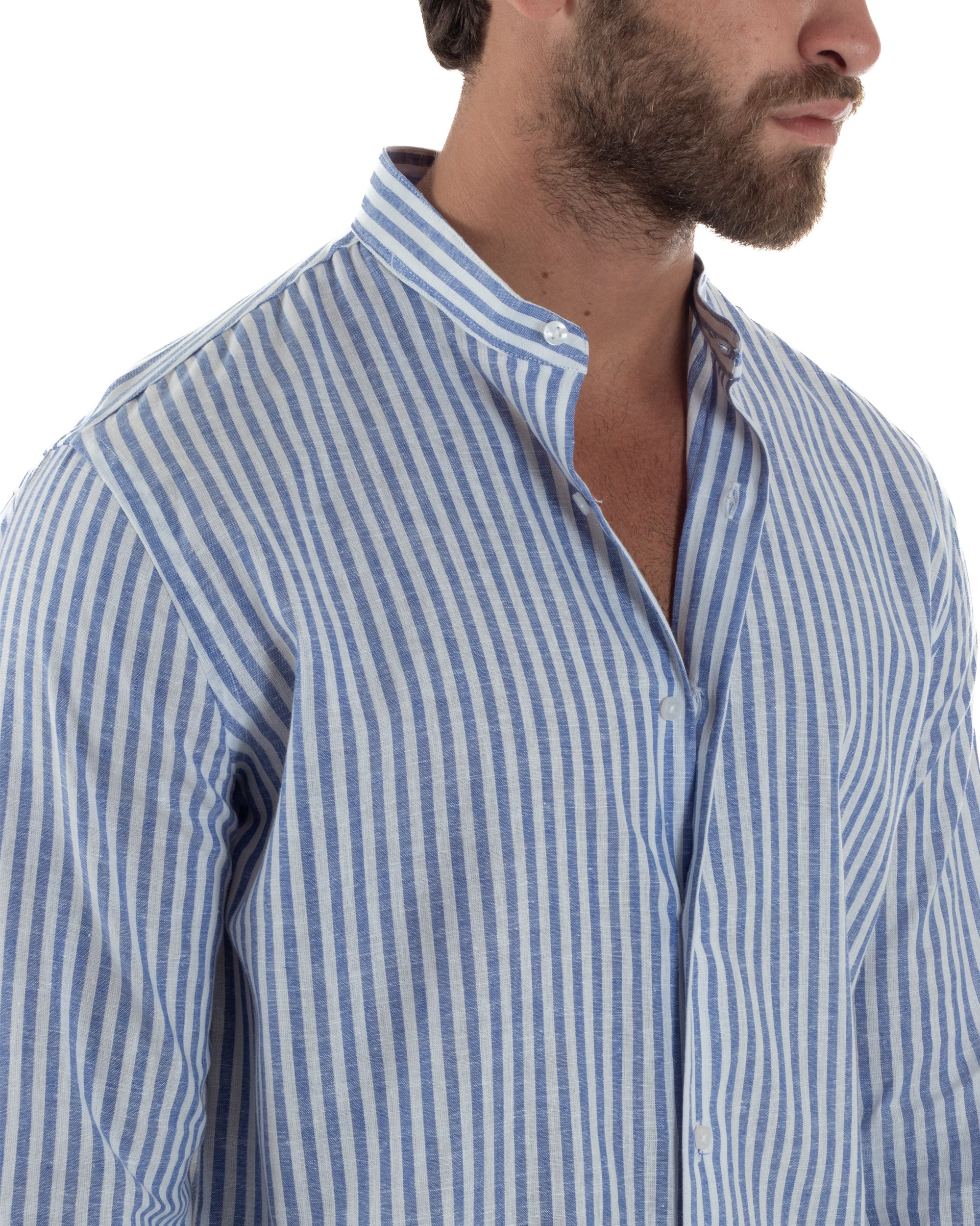 Camicia Lino Riga Sottile Coreana C3021A