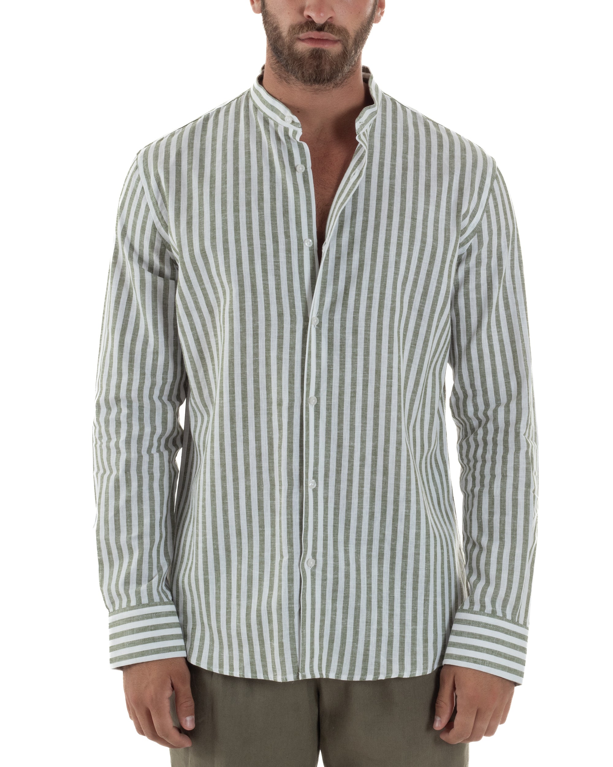 Camicia Lino Riga Sottile Coreana C3023A