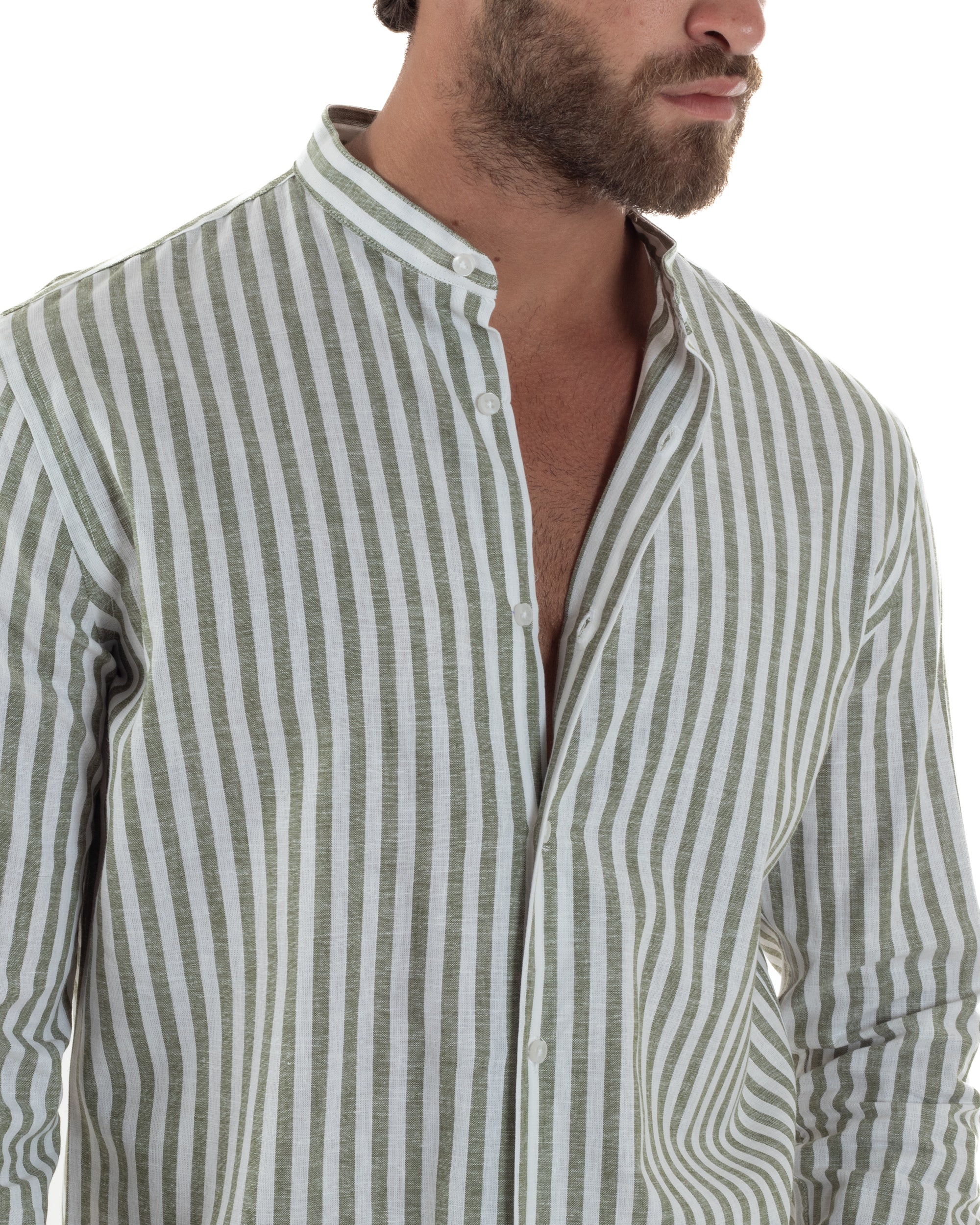 Camicia Lino Riga Sottile Coreana C3023A