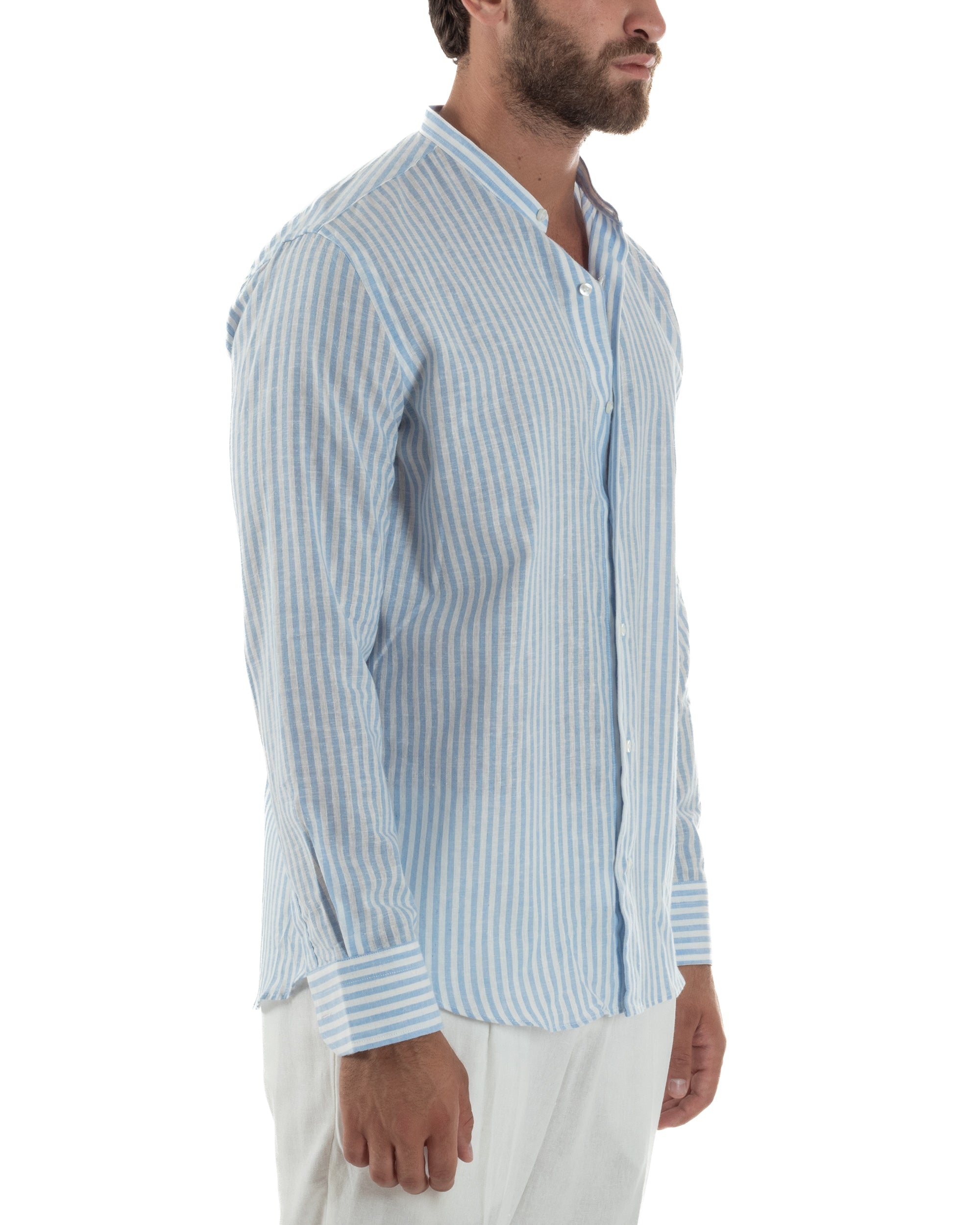 Camicia Lino Riga Sottile Coreana C3024A