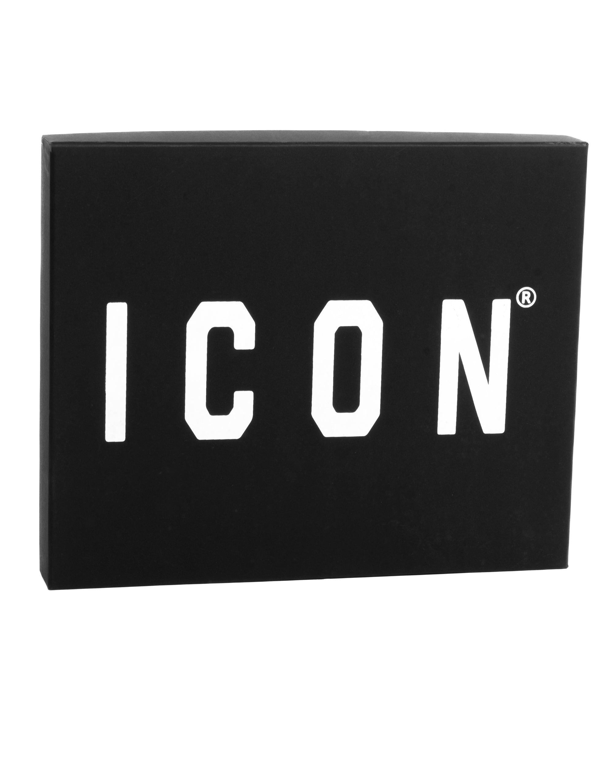 Set Sciarpa Cappello Zuccotto Logo Nero Bianco ICON ICXF2W6BOX3