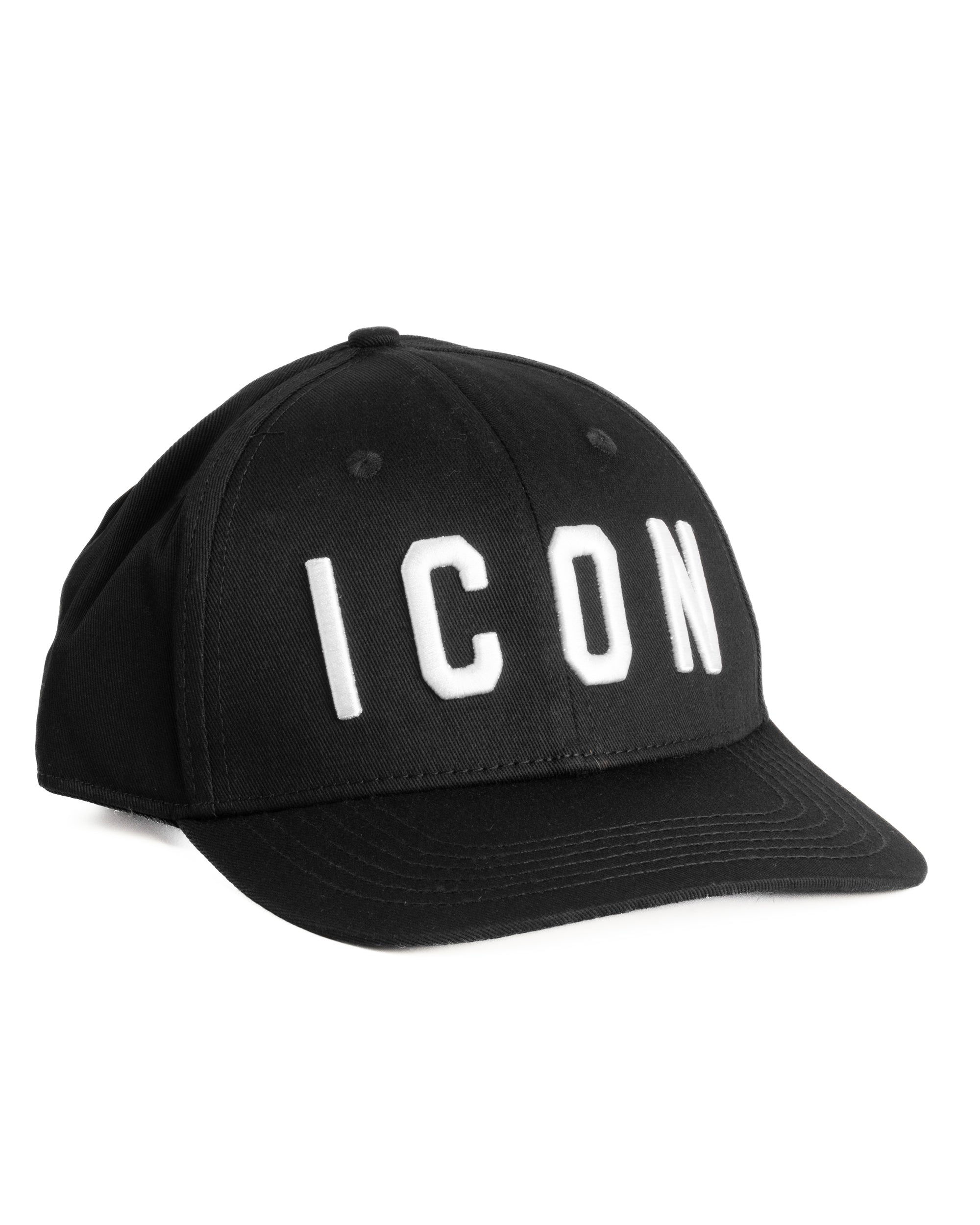 Cappello Unisex ICON Berretto Visiera Regolabile Logo Bianco Nero ICXF2W6A001