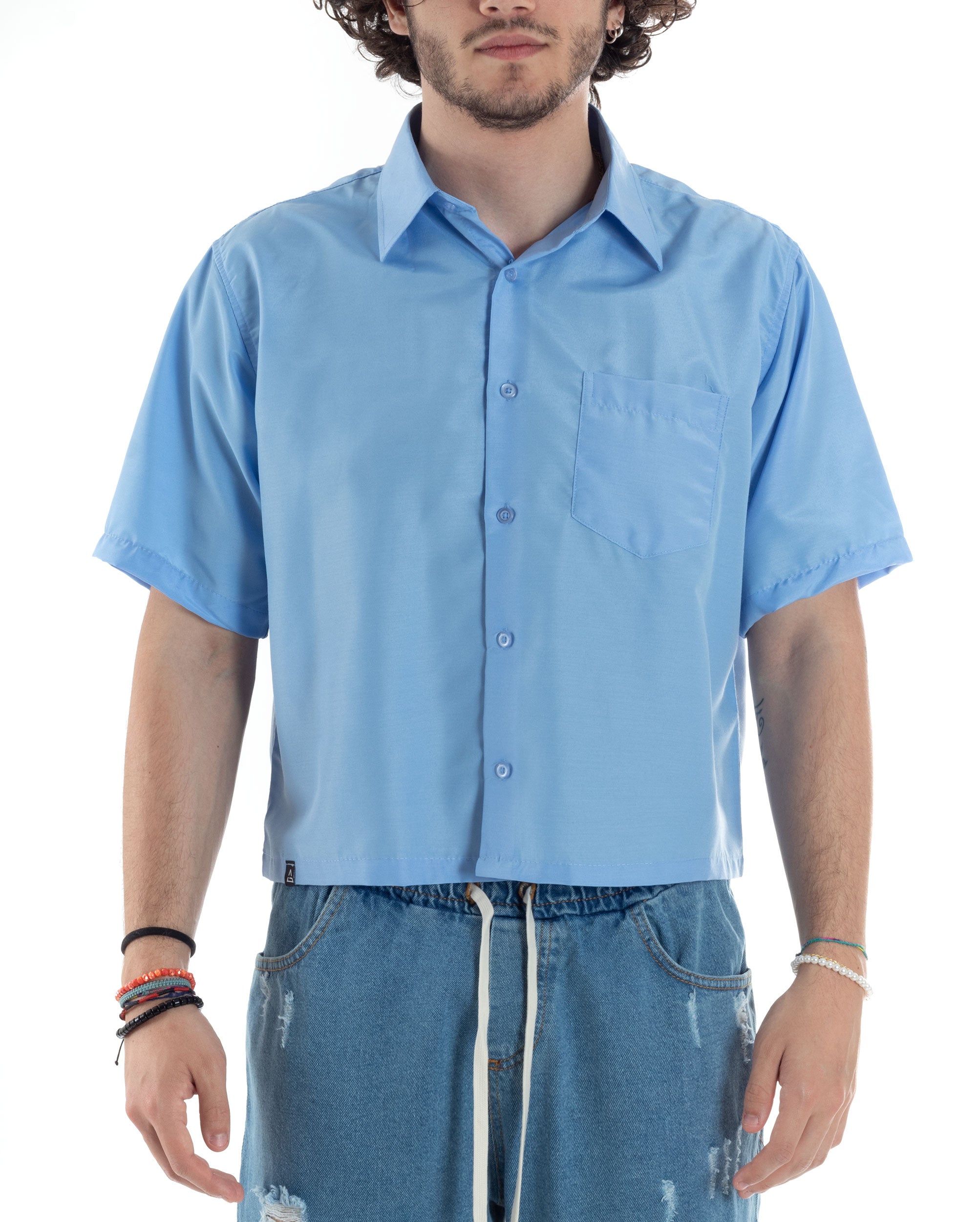 Velilla 522; Camicia a maniche corte, colore celeste; taglia XXL Velilla 522; Camicia a maniche corte, colore celeste; taglia XXL