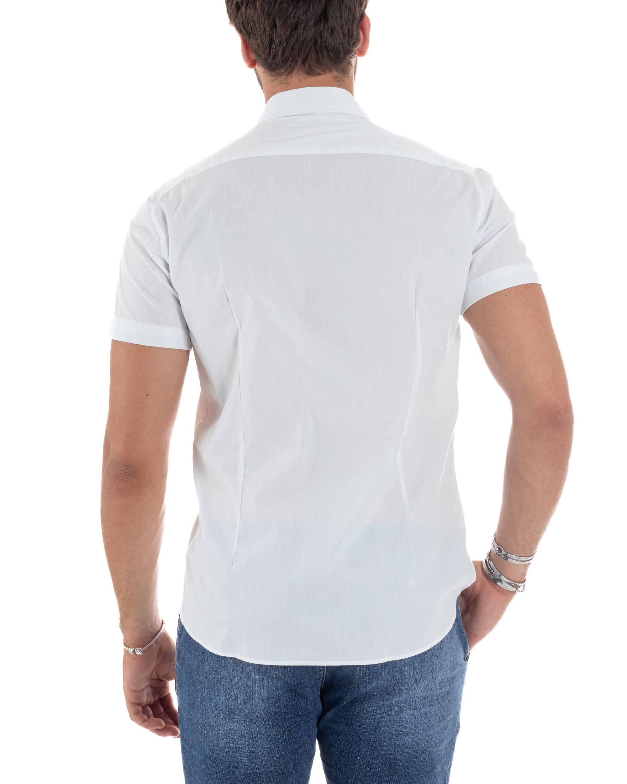 Camicia Maniche Corte Basic Collo Francese CC1219A