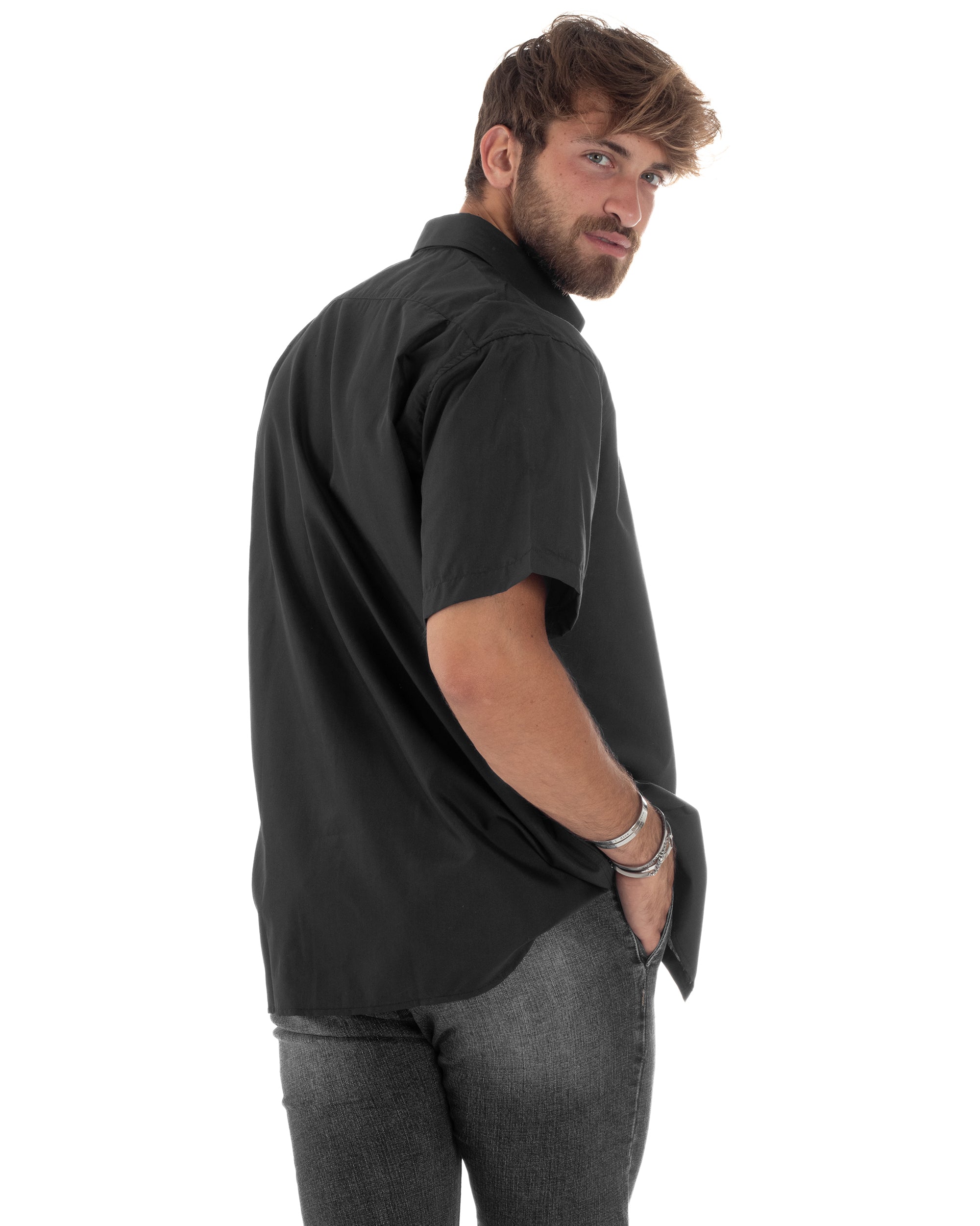 Camicia Maniche Corte Cotone Basic Regular Fit CC1220A