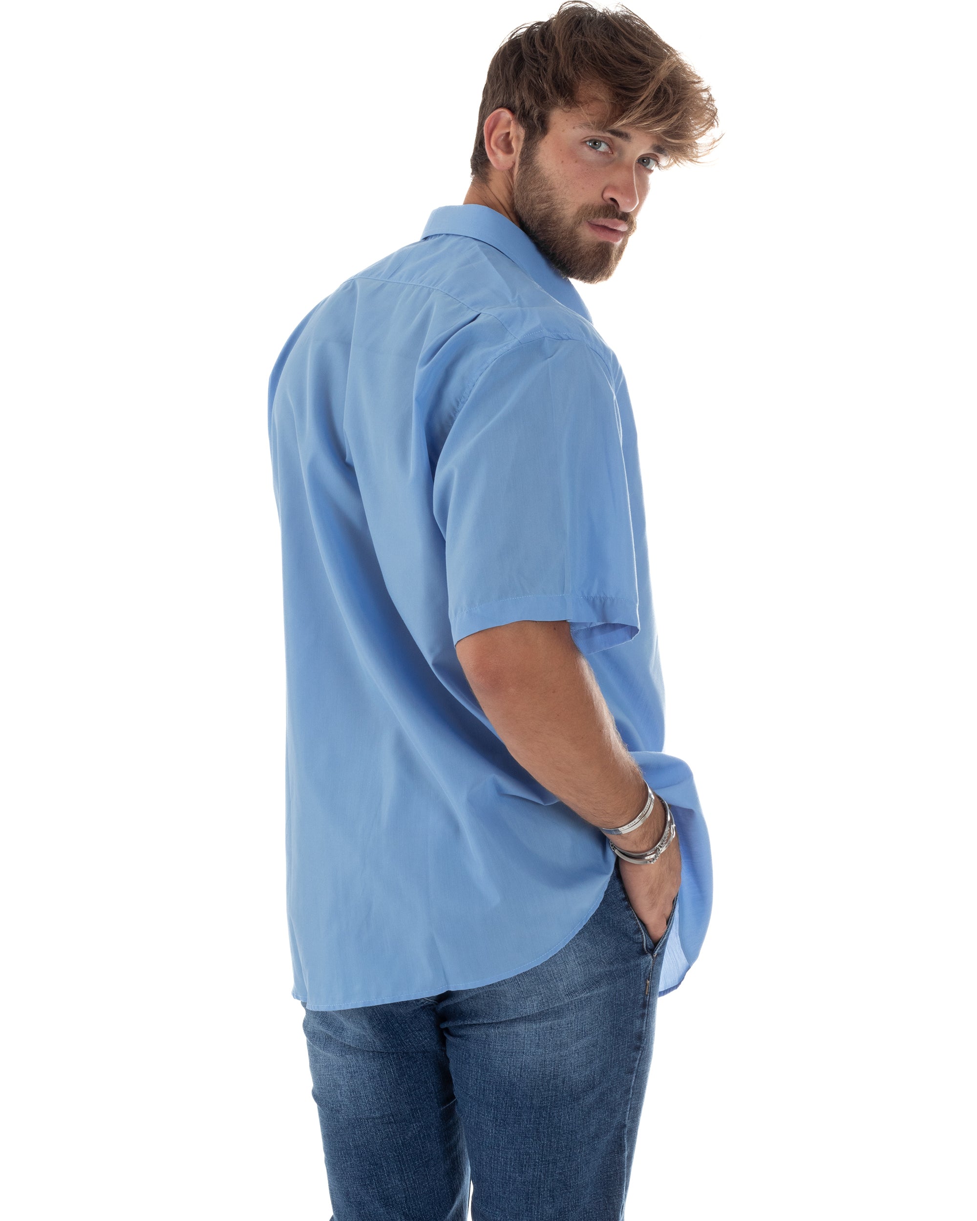 Camicia Maniche Corte Cotone Basic Regular Fit CC1221A