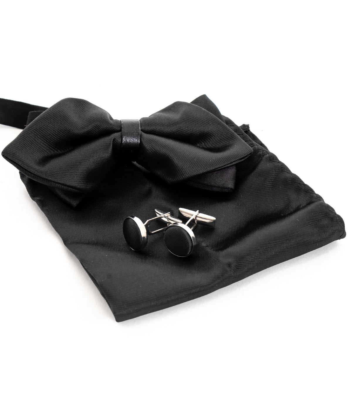 Set Bow Tie Pocket Square Cufflinks Men Unisex Elegant Ceremony Bordeaux GIOSAL-CP1077A
