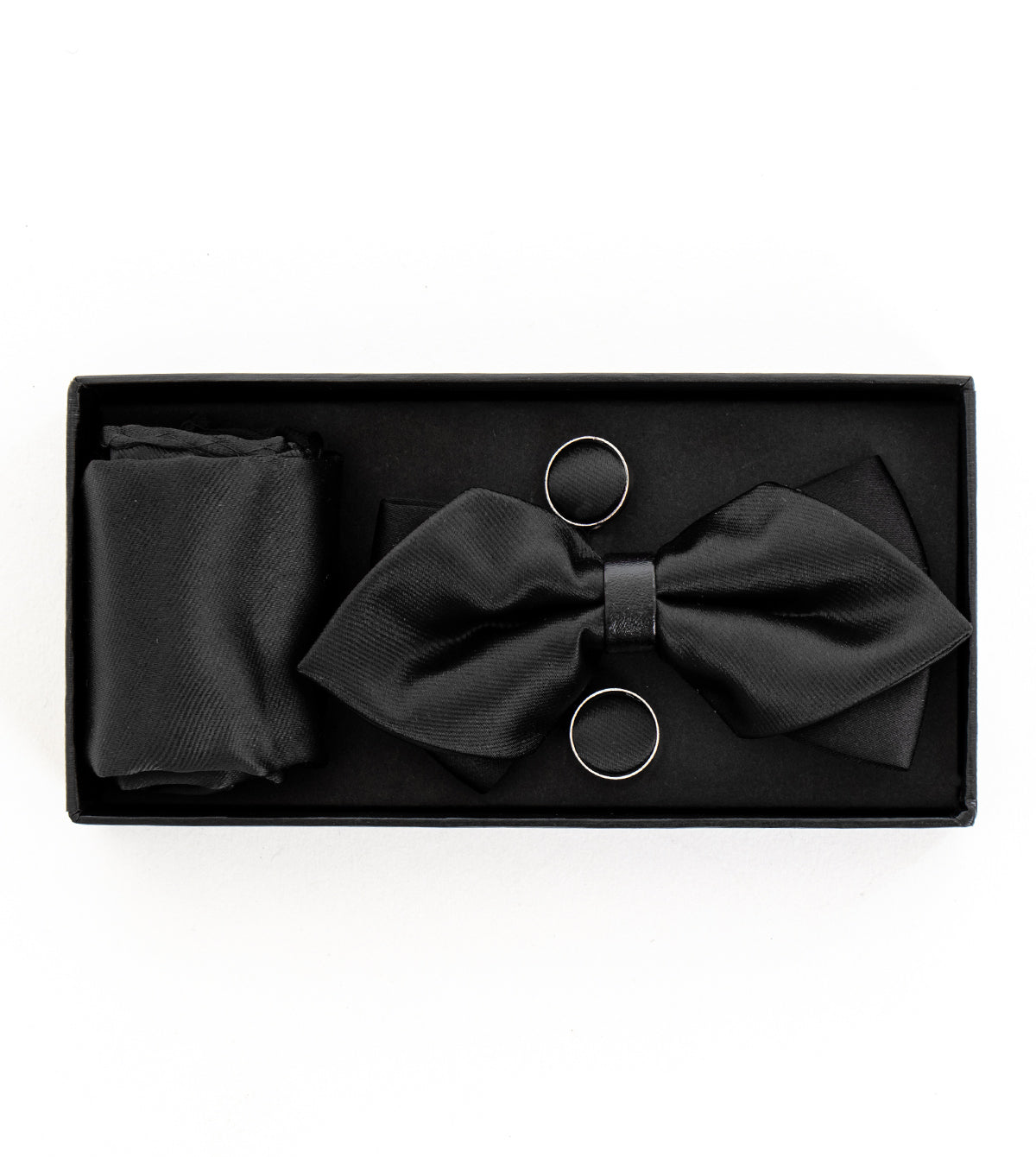 Set Bow Tie Pocket Square Cufflinks Men Unisex Elegant Ceremony Bordeaux GIOSAL-CP1077A