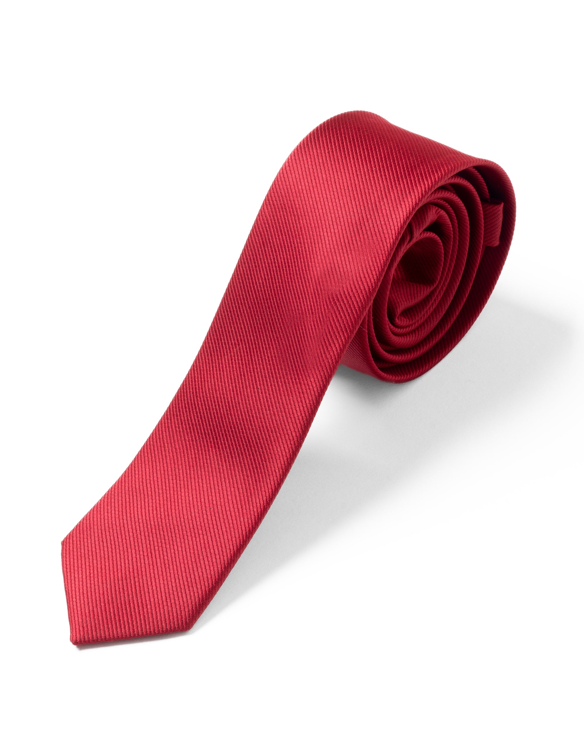 Cravattino Uomo Unisex Cravatta Pala Media Elegante Cerimonia Casual Basic Raso Diagonale Rosso GIOSAL-CP1138A