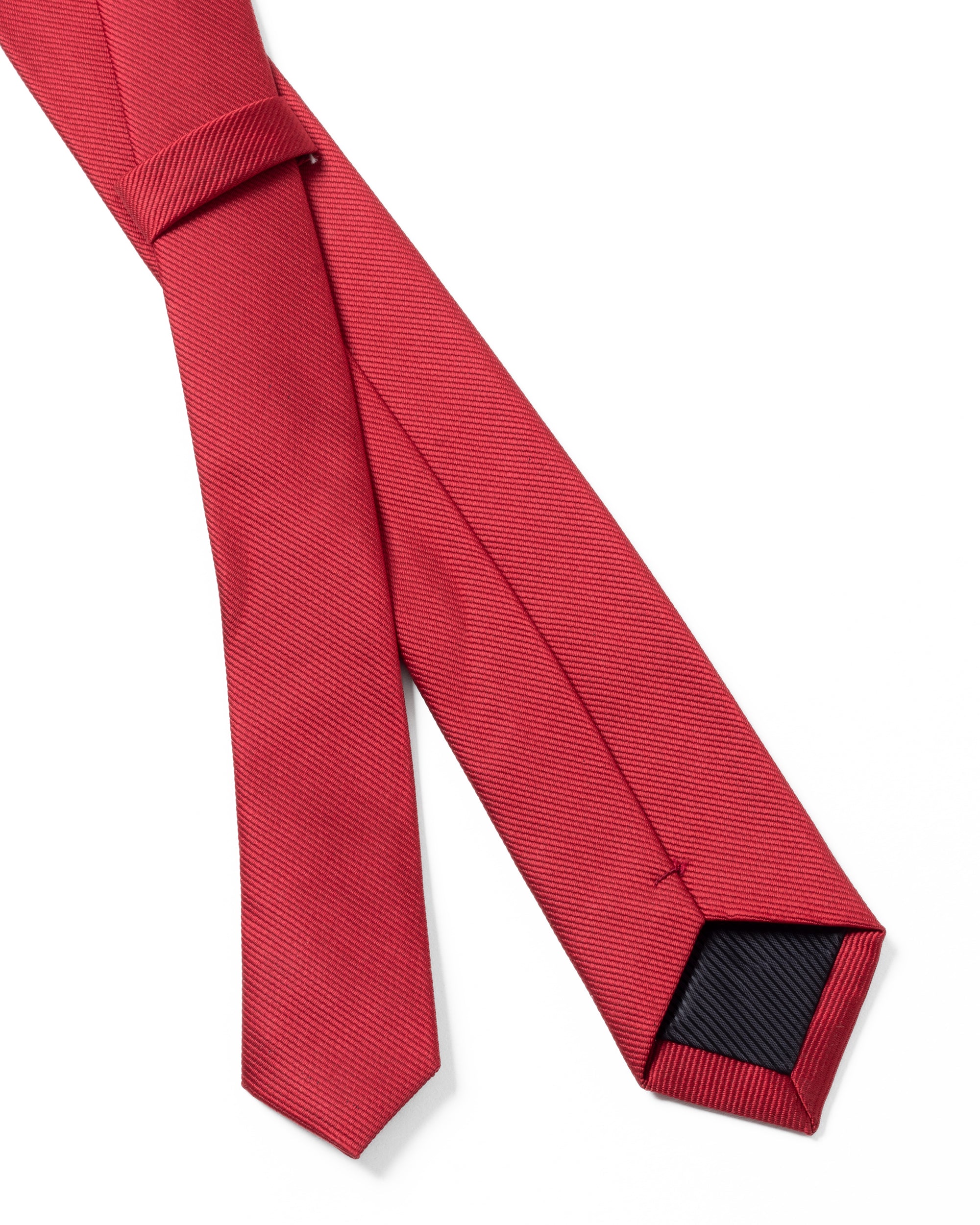 Cravattino Uomo Unisex Cravatta Pala Media Elegante Cerimonia Casual Basic Raso Diagonale Rosso GIOSAL-CP1138A