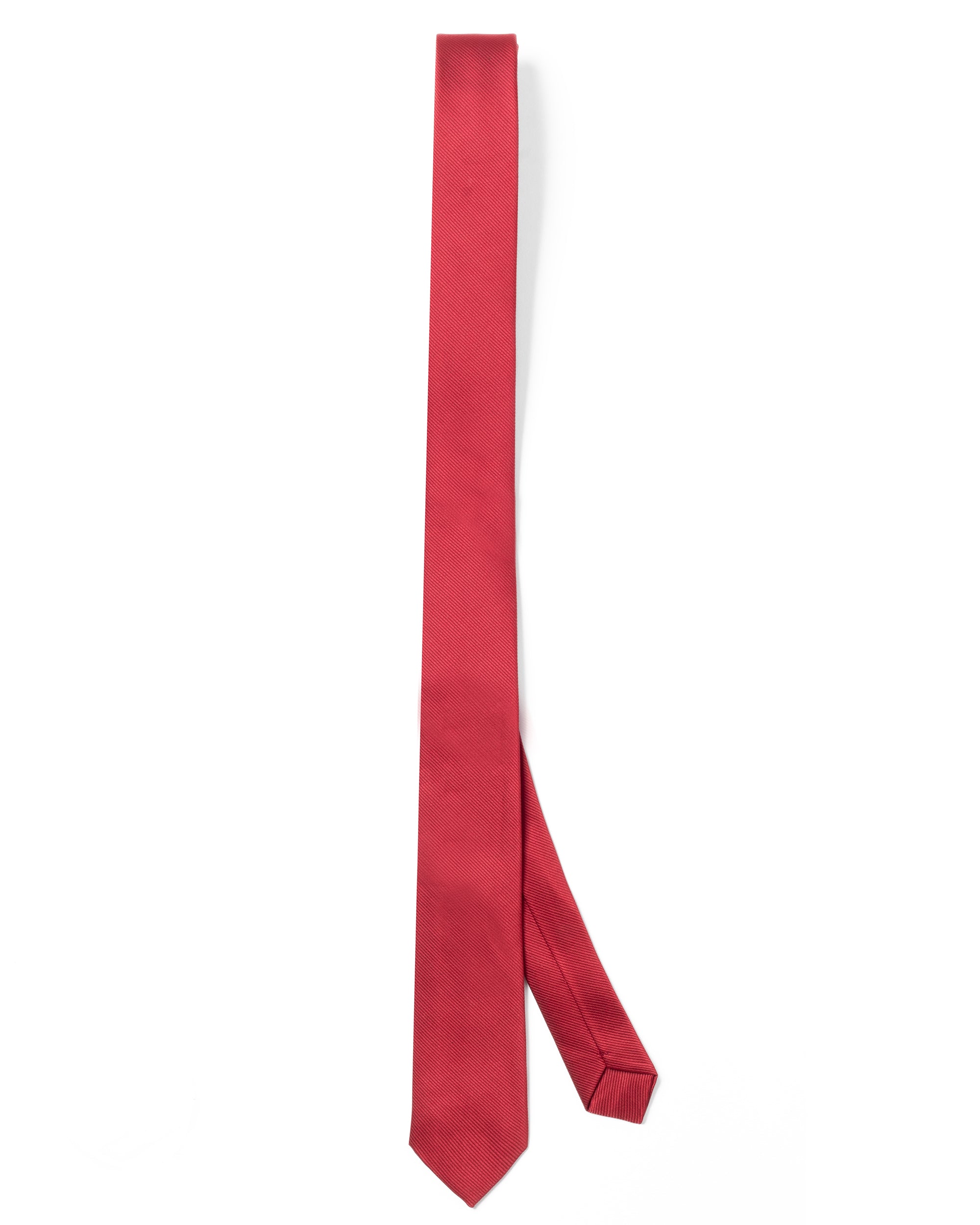 Cravattino Uomo Unisex Cravatta Pala Media Elegante Cerimonia Casual Basic Raso Diagonale Rosso GIOSAL-CP1138A