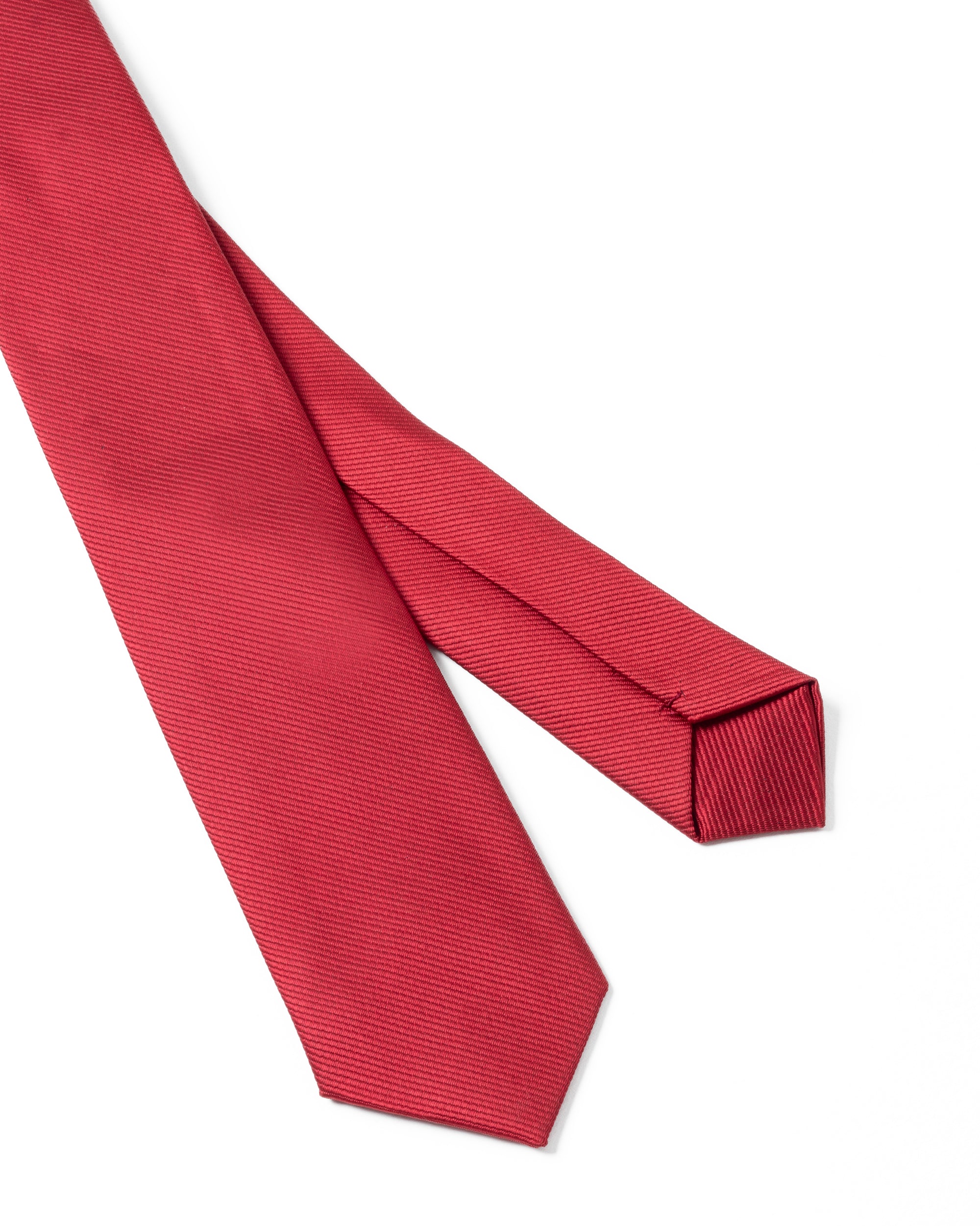 Cravattino Uomo Unisex Cravatta Pala Media Elegante Cerimonia Casual Basic Raso Diagonale Rosso GIOSAL-CP1138A