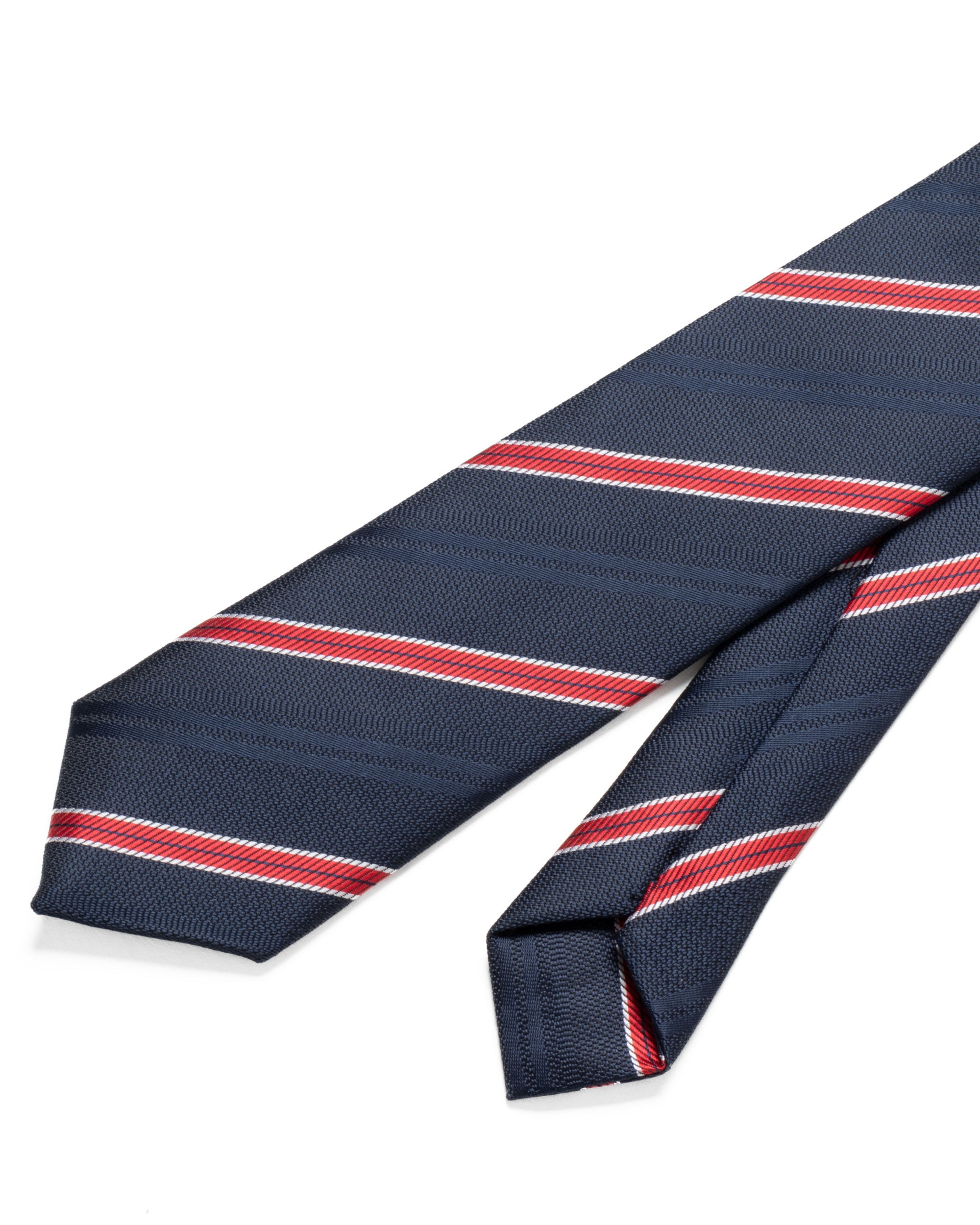 Cravattino Uomo Unisex Cravatta Pala Media Elegante Cerimonia Casual Basic Rigata Blu GIOSAL-CP1143A