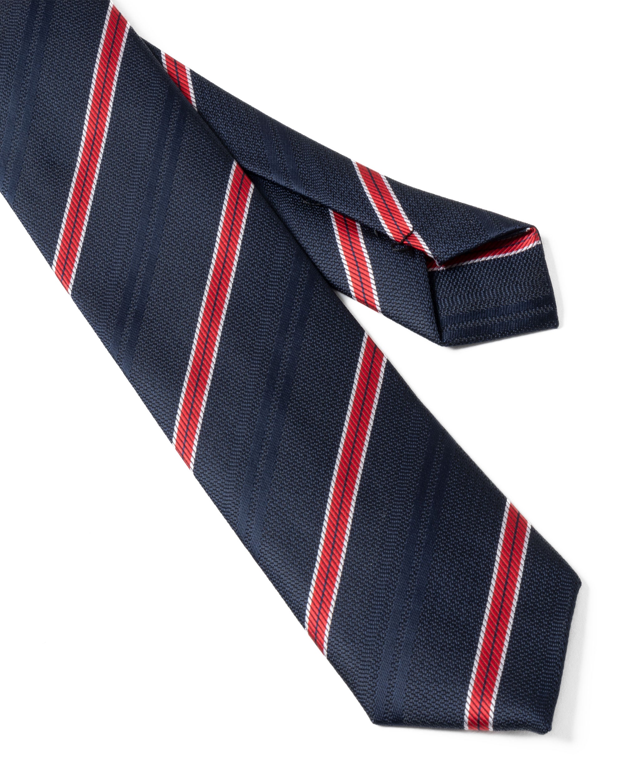 Cravattino Uomo Unisex Cravatta Pala Media Elegante Cerimonia Casual Basic Rigata Blu GIOSAL-CP1143A