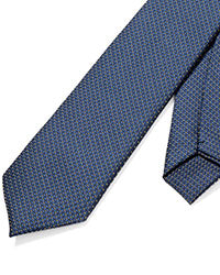 Cravattino Uomo Unisex Cravatta Pala Media Elegante Cerimonia Casual Basic Quadretti Blu GIOSAL-CP1144A