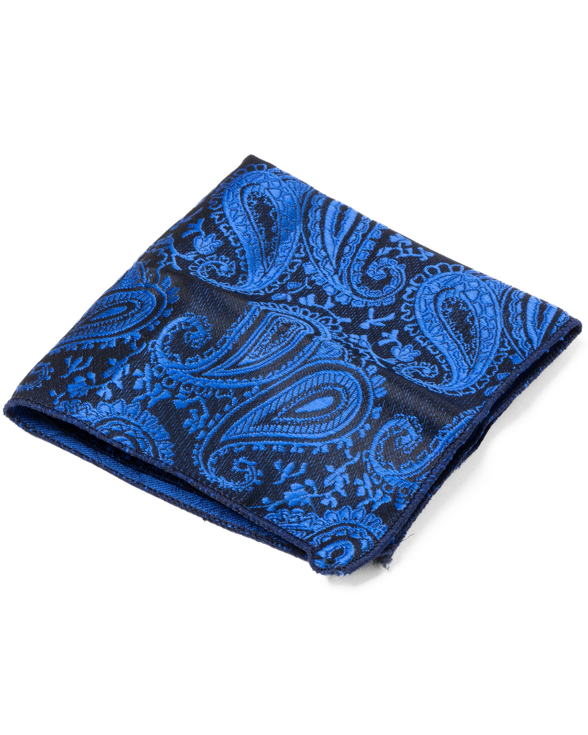 Cravattino Uomo Unisex Cravatta Pala Media Elegante Cerimonia Casual Fantasia Damascata Jacquard Blu Royal GIOSAL-CP1147A