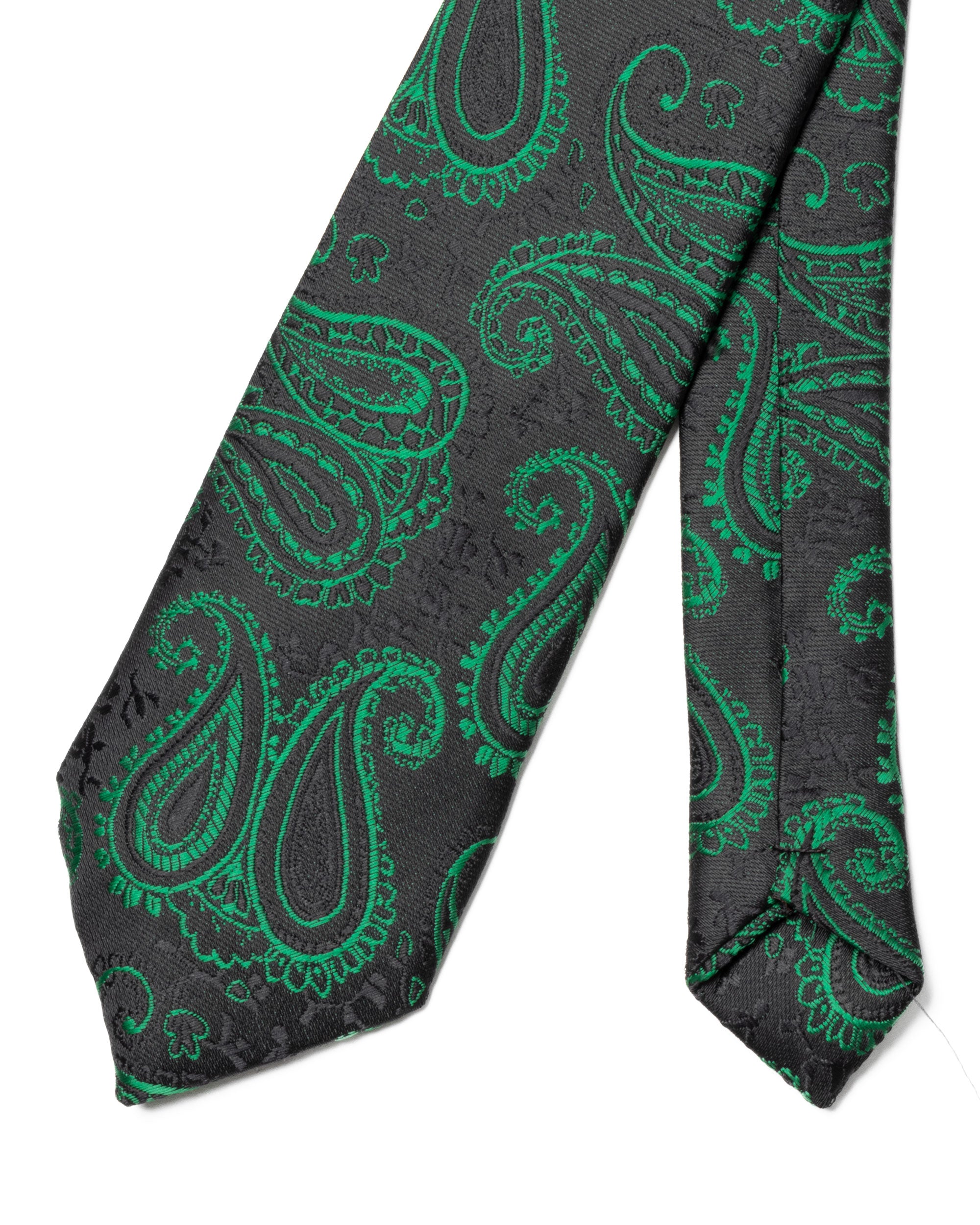 Cravattino Uomo Unisex Cravatta Pala Media Elegante Cerimonia Casual Fantasia Damascata Jacquard Nero GIOSAL-CP1148A