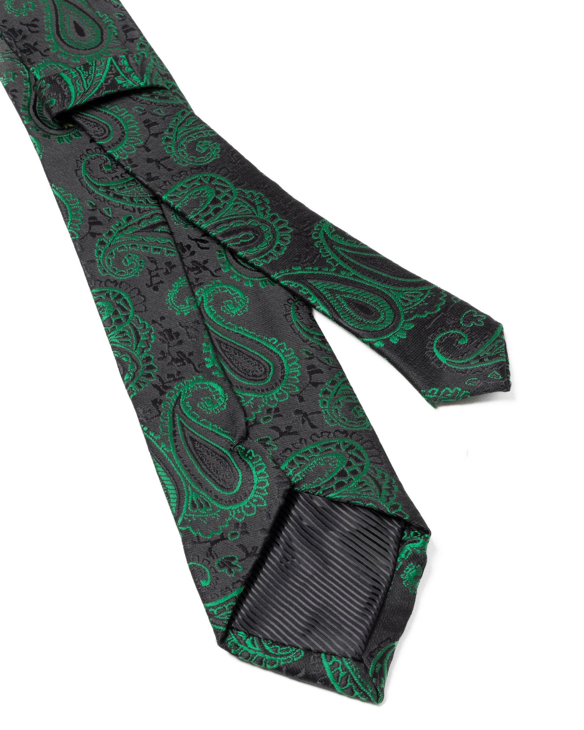 Cravattino Uomo Unisex Cravatta Pala Media Elegante Cerimonia Casual Fantasia Damascata Jacquard Nero GIOSAL-CP1148A