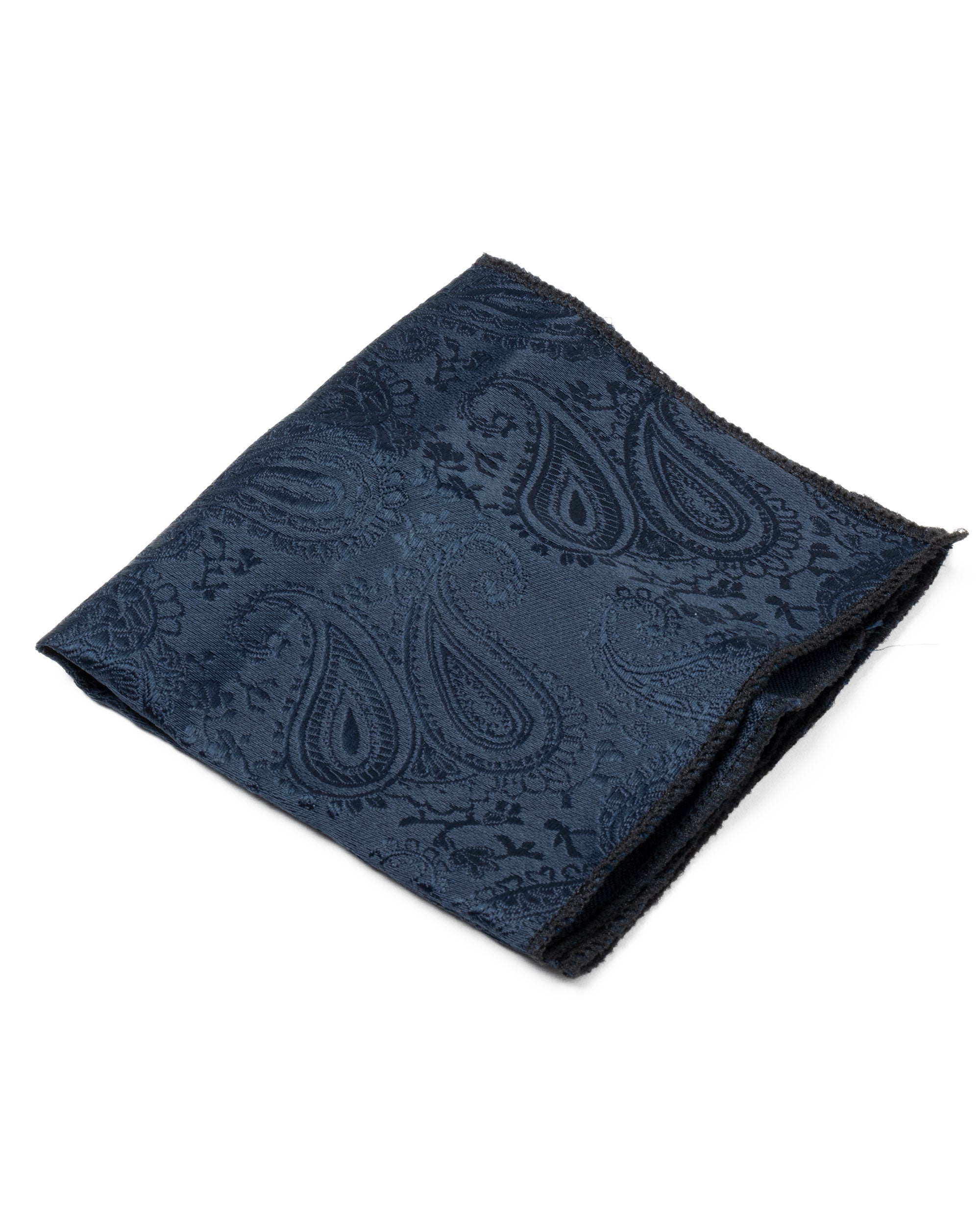 Cravattino Uomo Unisex Cravatta Pala Media Elegante Cerimonia Casual Fantasia Damascata Jacquard Blu Scuro GIOSAL-CP1150A