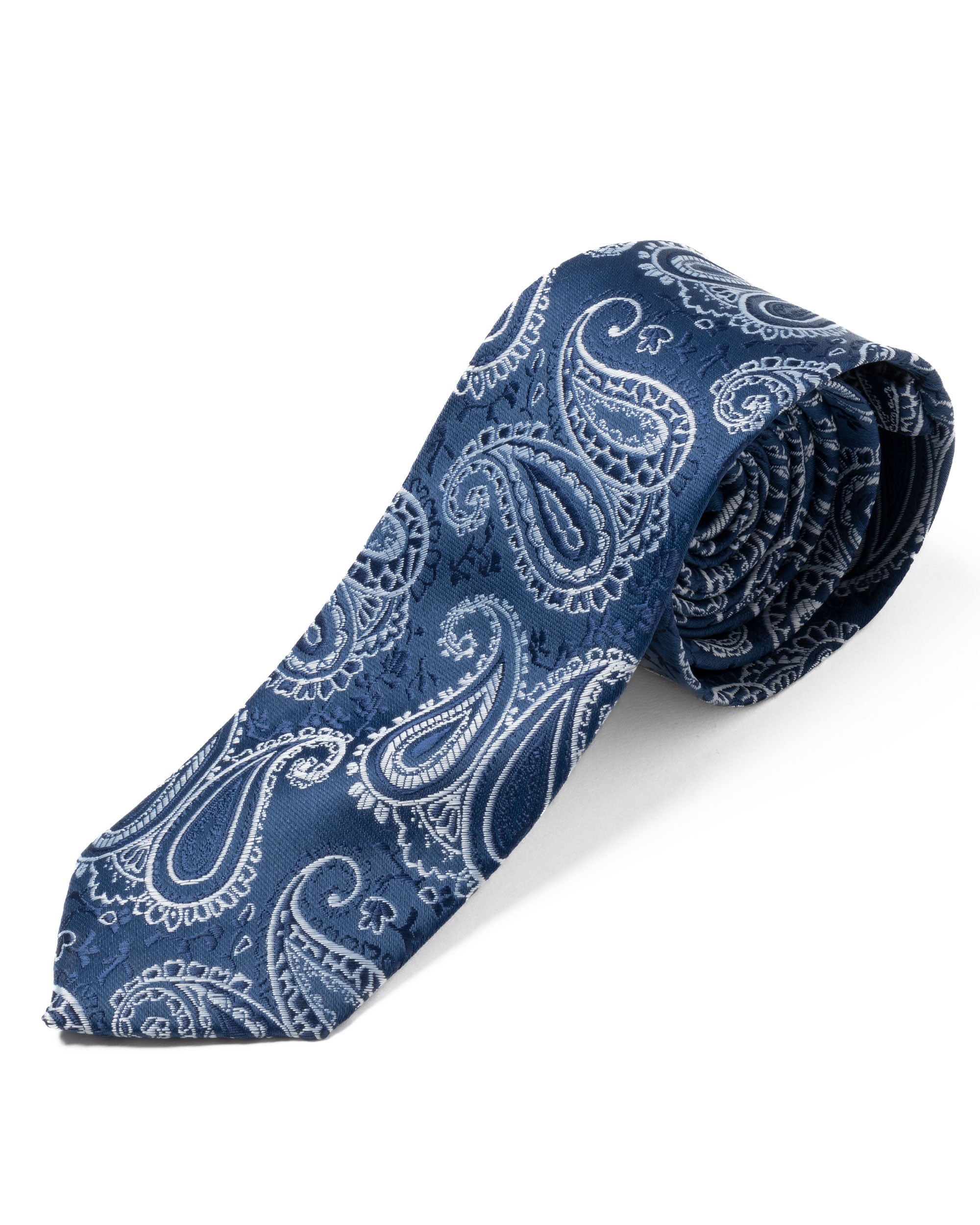 Cravattino Uomo Unisex Cravatta Pala Media Elegante Cerimonia Casual Fantasia Damascata Jacquard Blu Chiaro GIOSAL-CP1151A