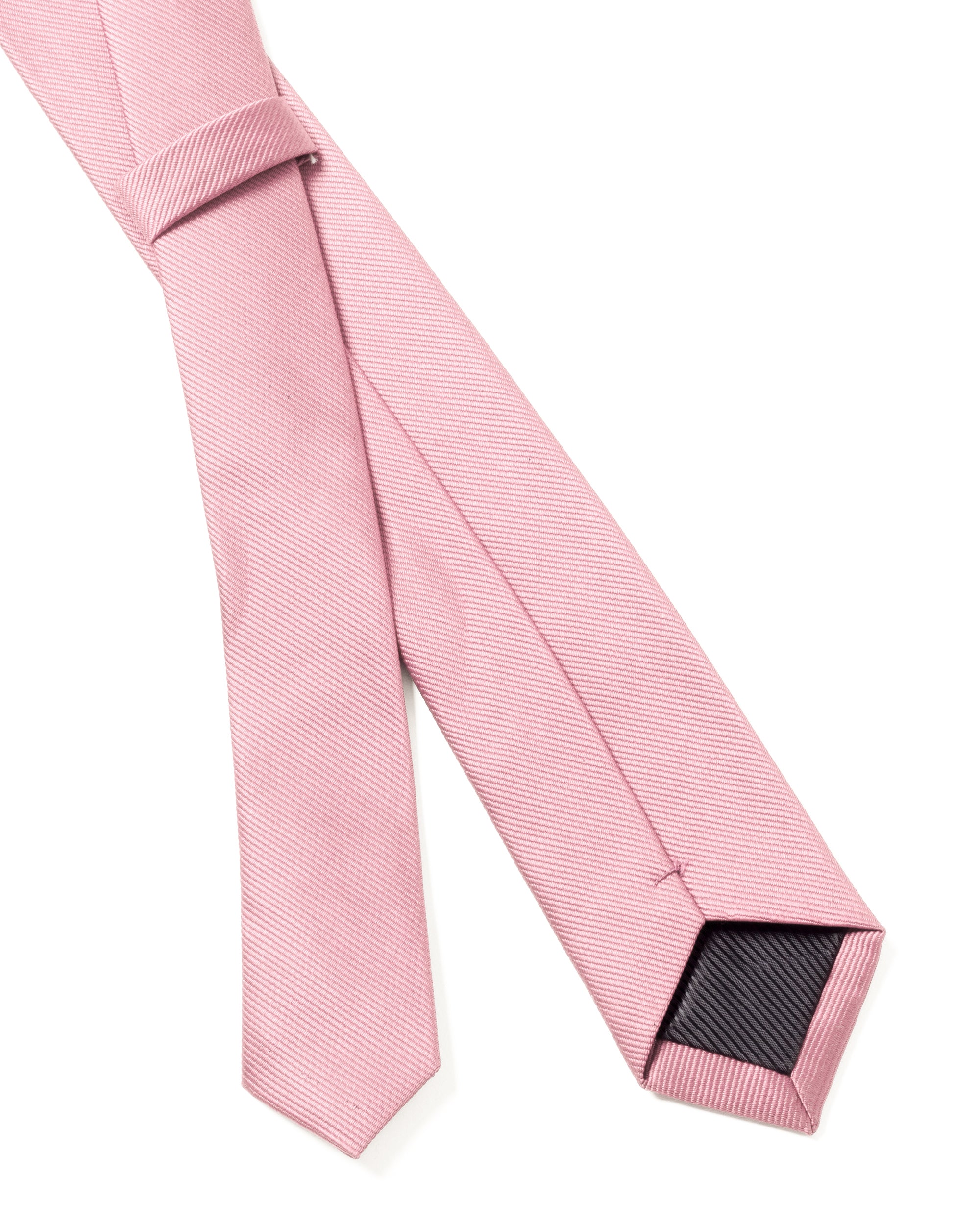 Cravattino uomo unisex cravatta pala media elegante cerimonia casual basic raso diagonale rosa GIOSAL-CP1164A