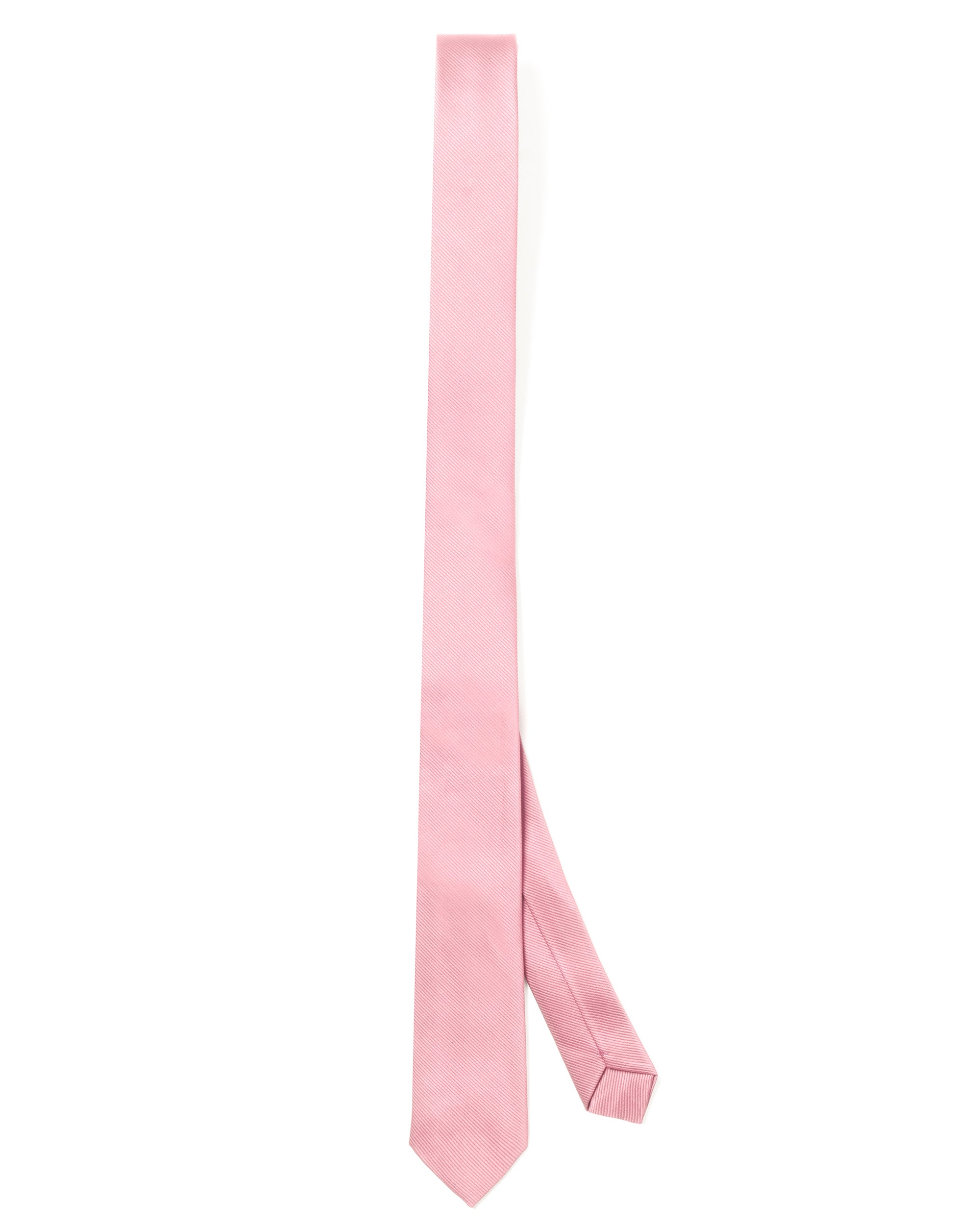 Cravattino uomo unisex cravatta pala media elegante cerimonia casual basic raso diagonale rosa GIOSAL-CP1164A
