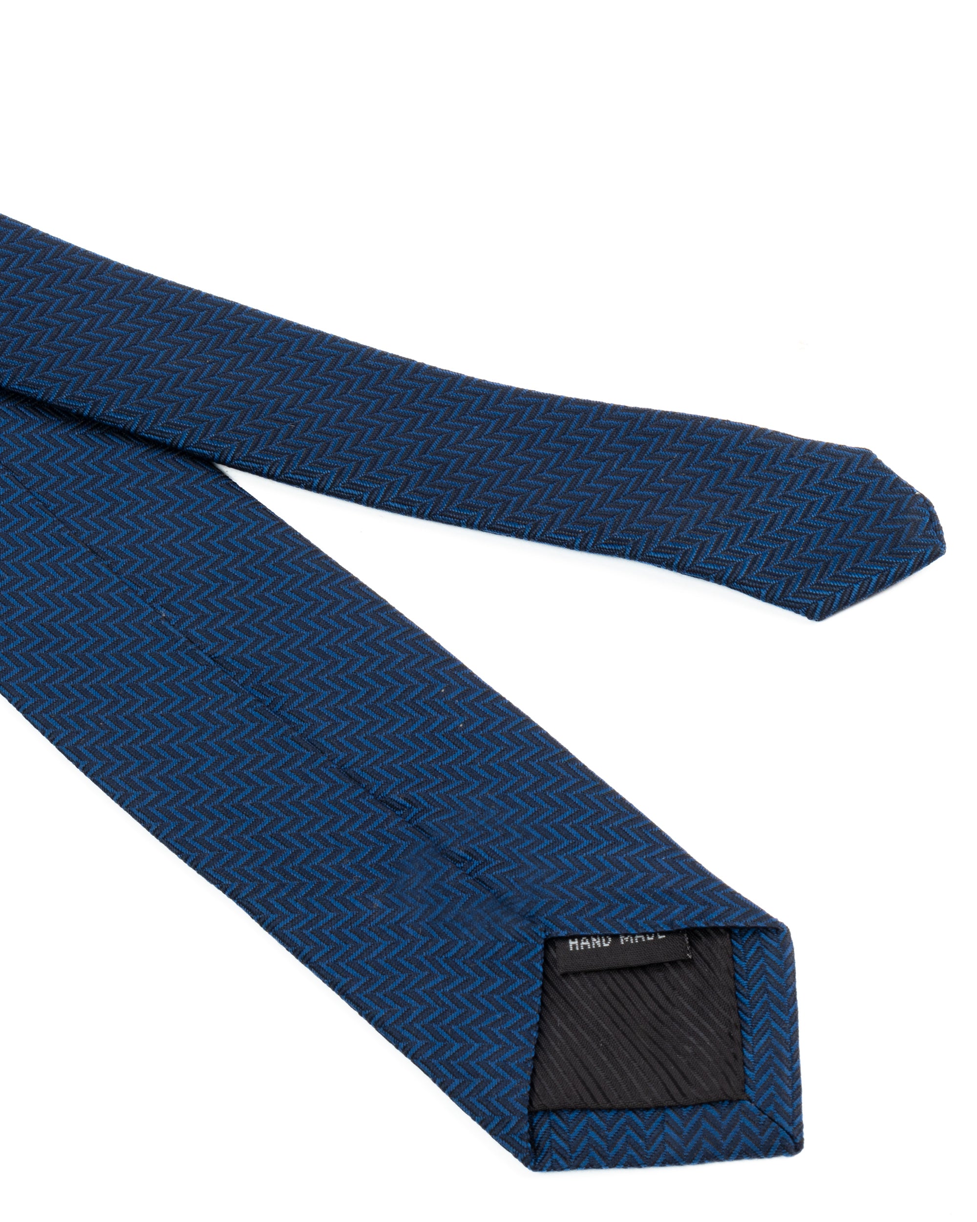 Cravattino uomo unisex cravatta elegante cerimonia microfantasia geometrica blu GIOSAL-CP1171A