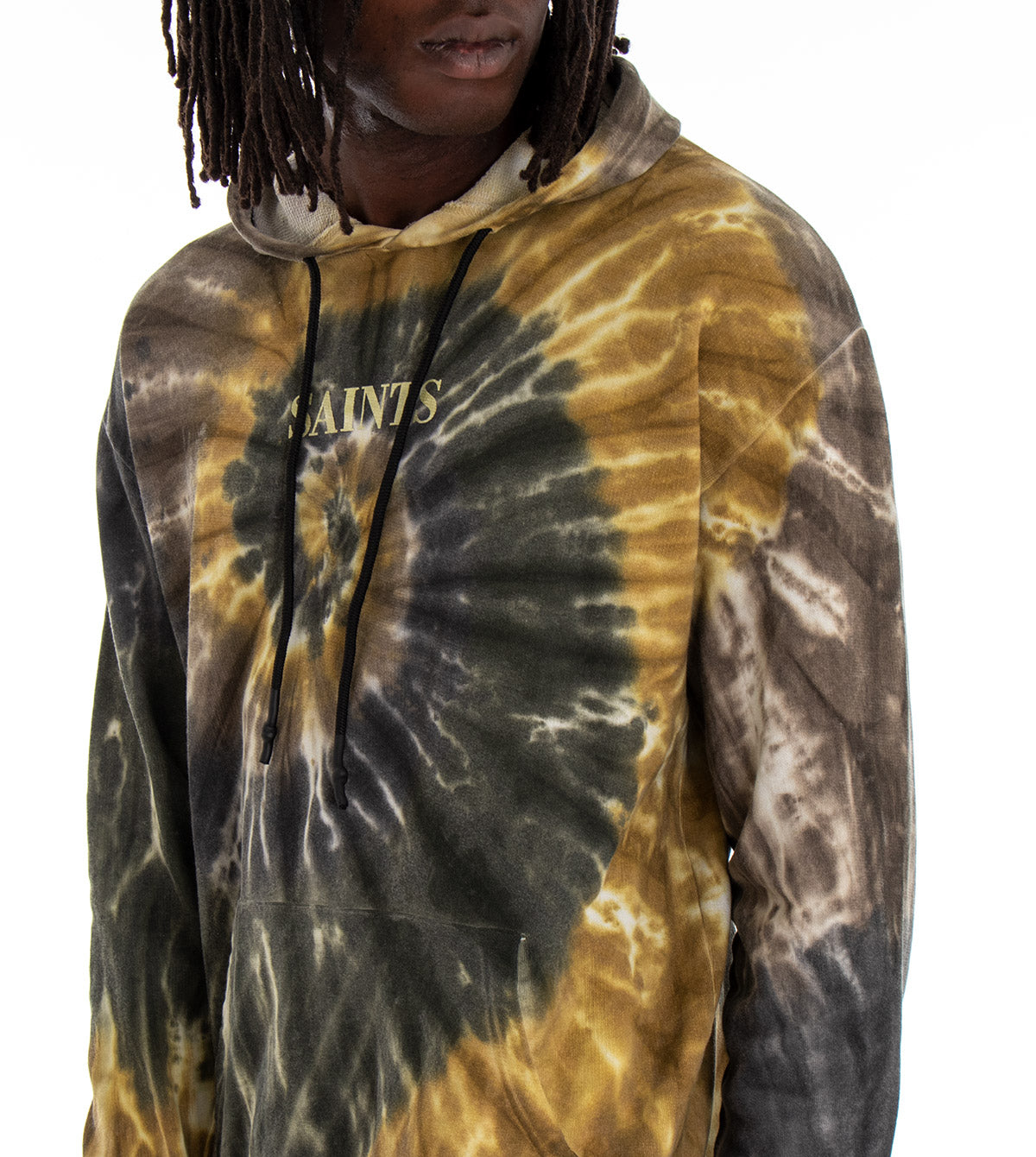 Felpa Con Cappuccio Uomo Multicolore Maglia Tie Dye Comoda Relaxed Fit GIOSAL-F2667A